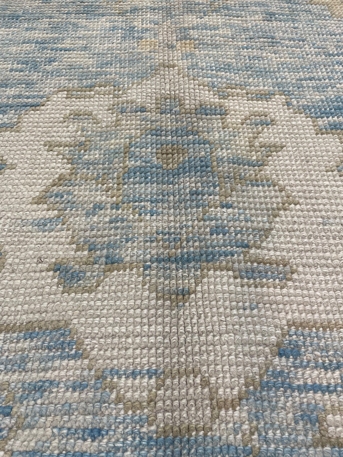 Hand-Knotted Wool Rug Turkish Oushak 12'6" x 16'7"