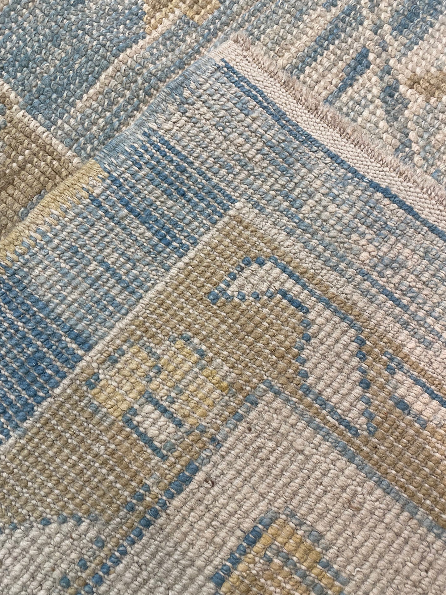 Hand-Knotted Wool Rug Turkish Oushak 12'6" x 16'7"