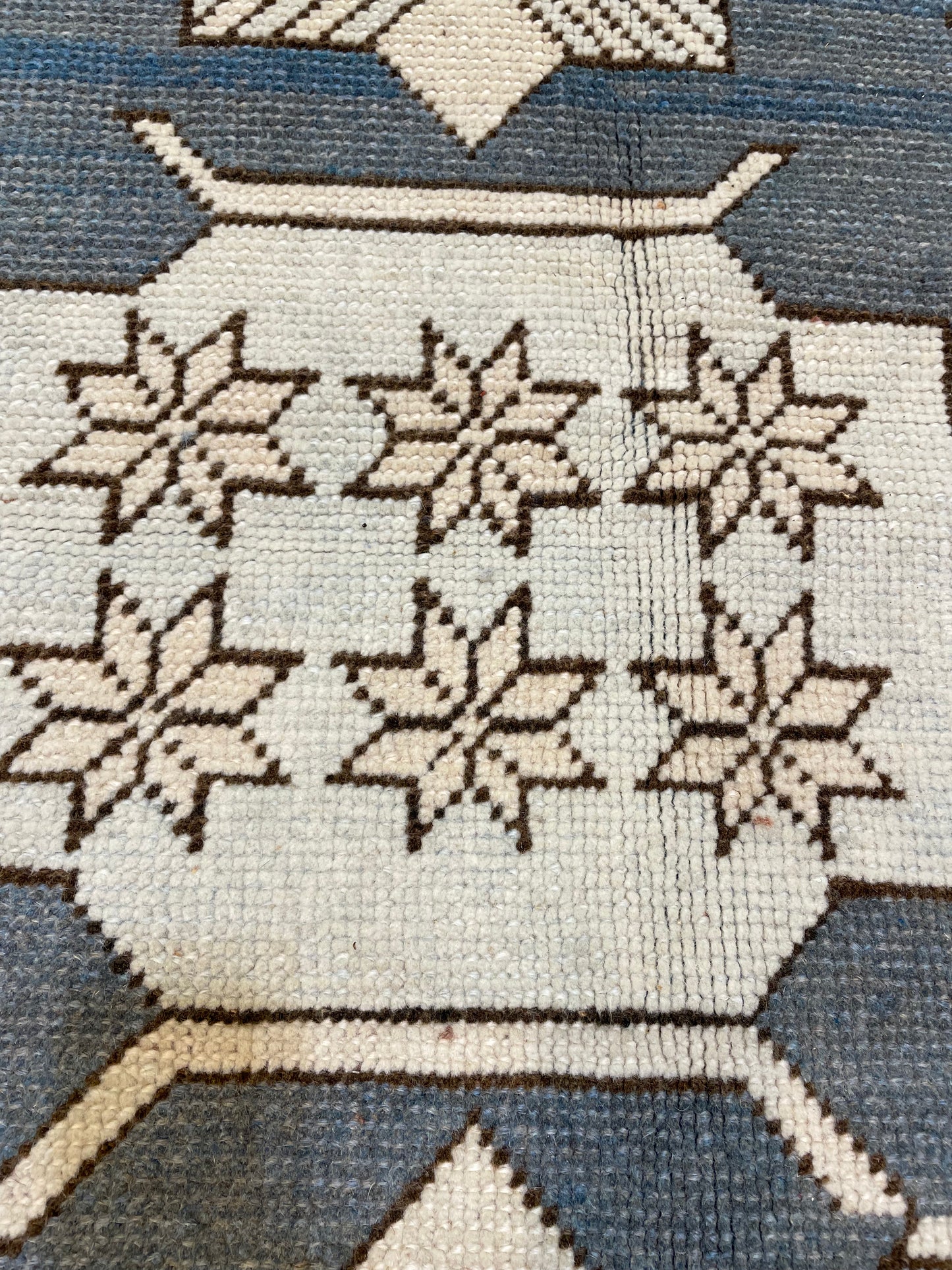Hand-Knotted Wool Rug Turkish Oushak 12'9" x 15'