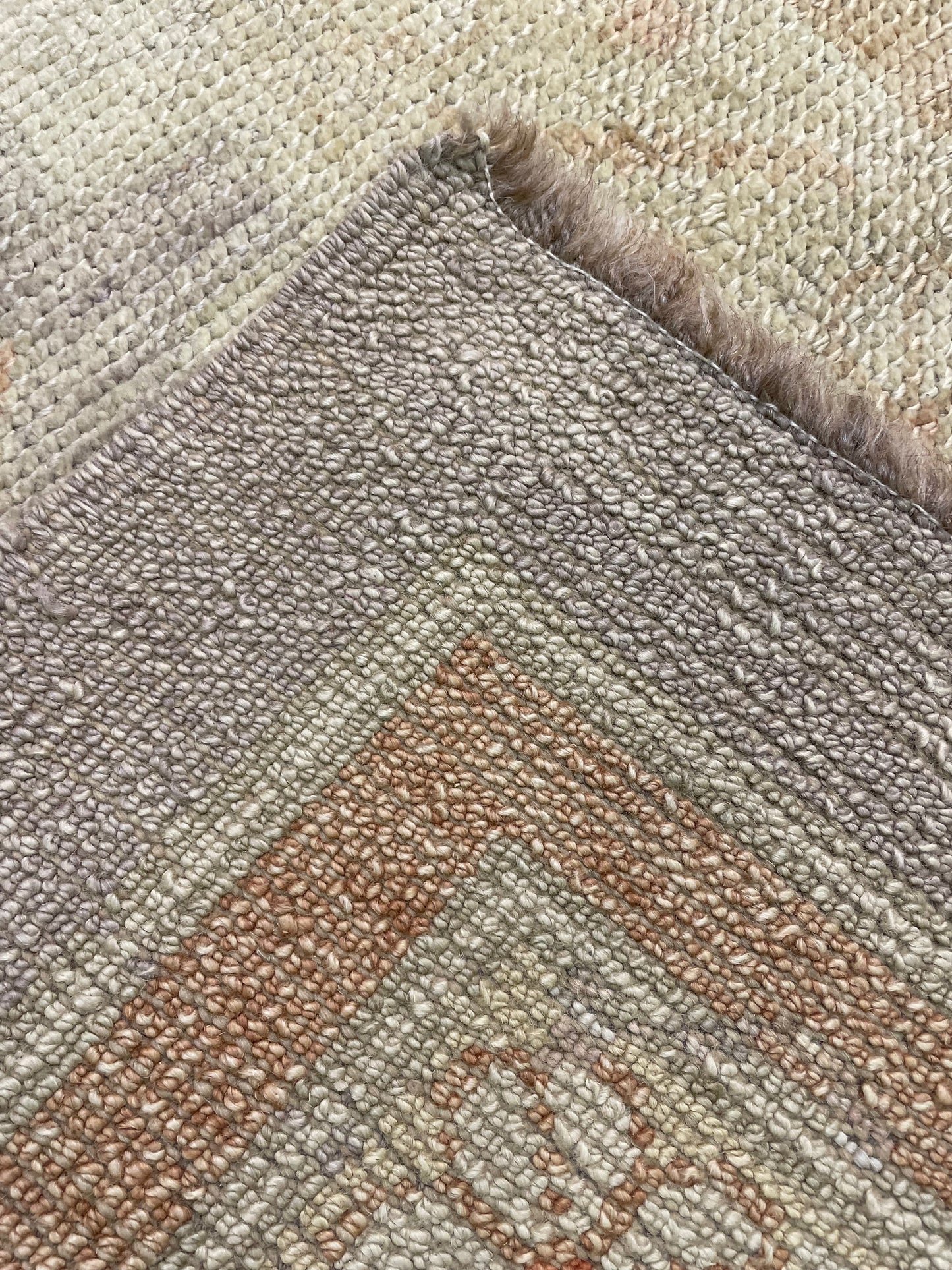 Hand-Knotted Wool Rug Turkish Oushak Square 15'2" x 15'4"