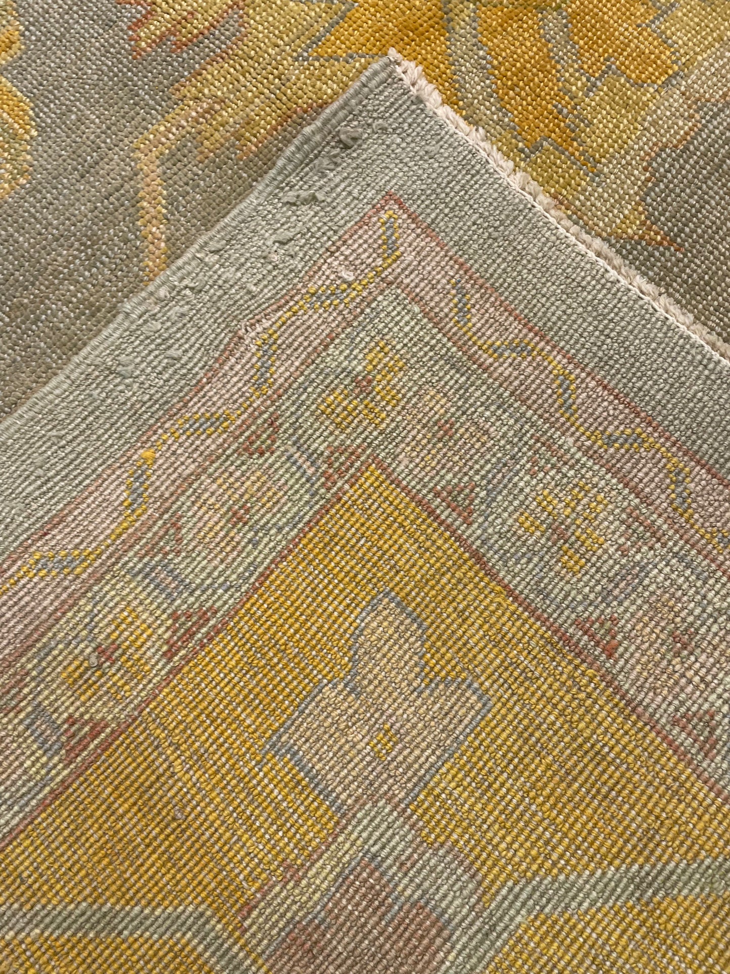 Hand-Knotted Wool Rug Turkish Oushak 14'3" x 19'6"