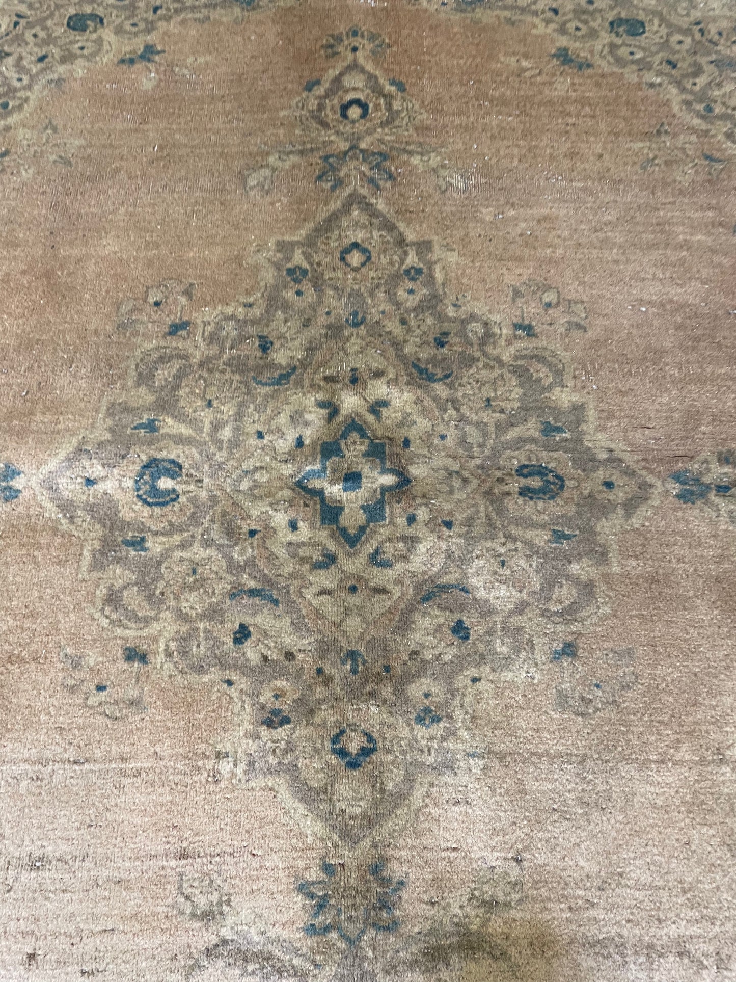 Hand-Knotted Wool Rug Turkish Oushak 4'9" x 6'4"