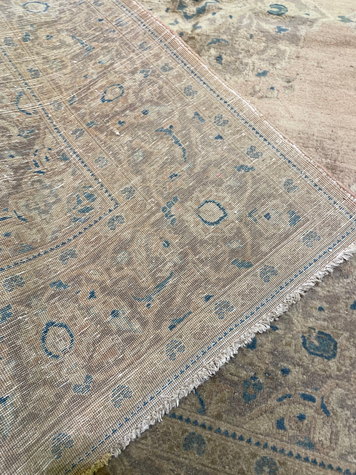 Hand-Knotted Wool Rug Turkish Oushak 4'9" x 6'4"
