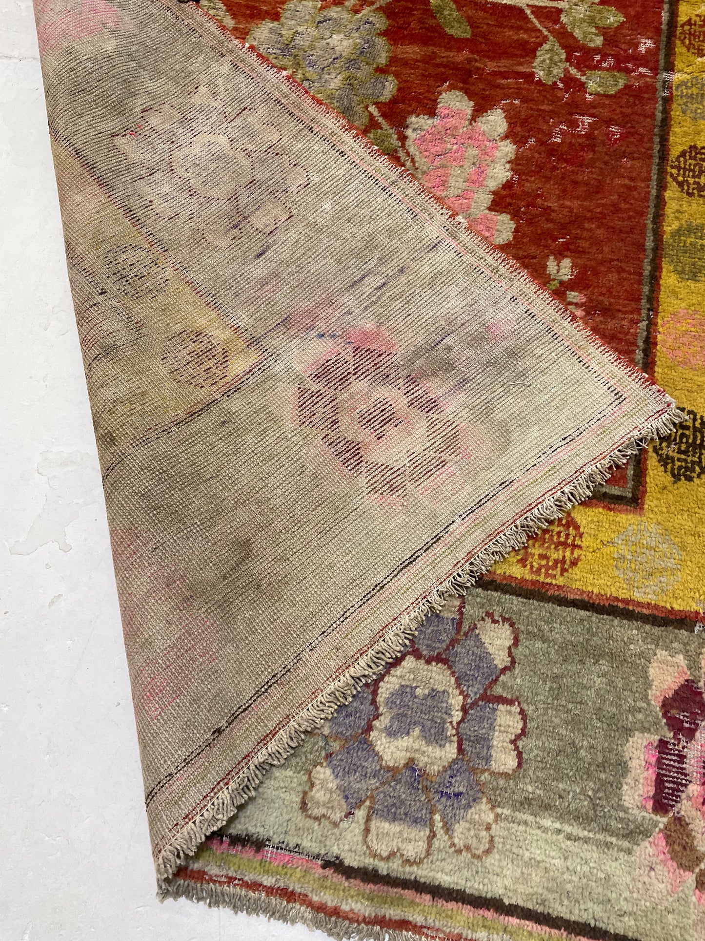 Hand-Knotted Wool Rug Khotan 4'6" x 7'8"