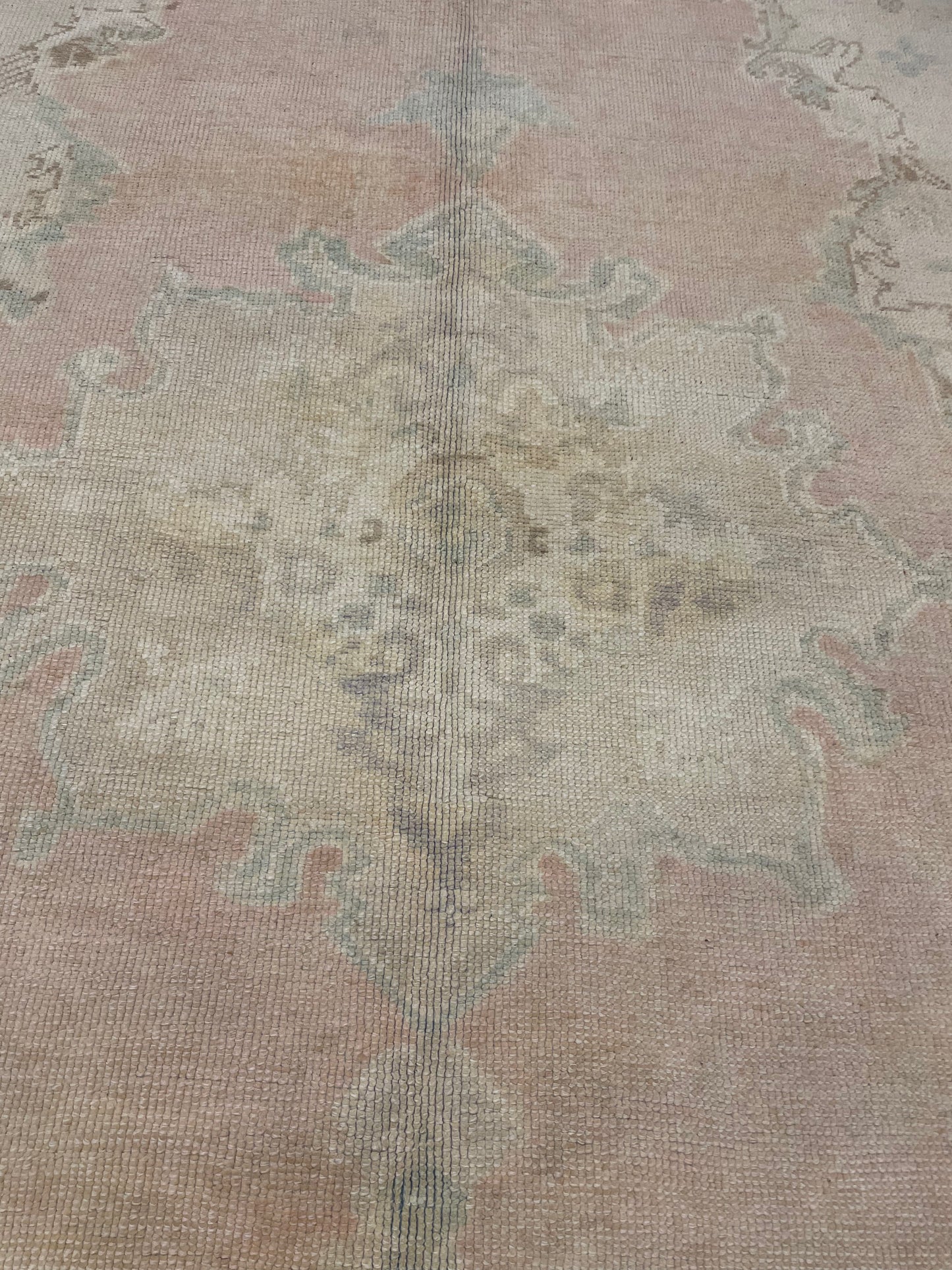Hand-Knotted Wool Rug Turkish Oushak 5' x 7'6"