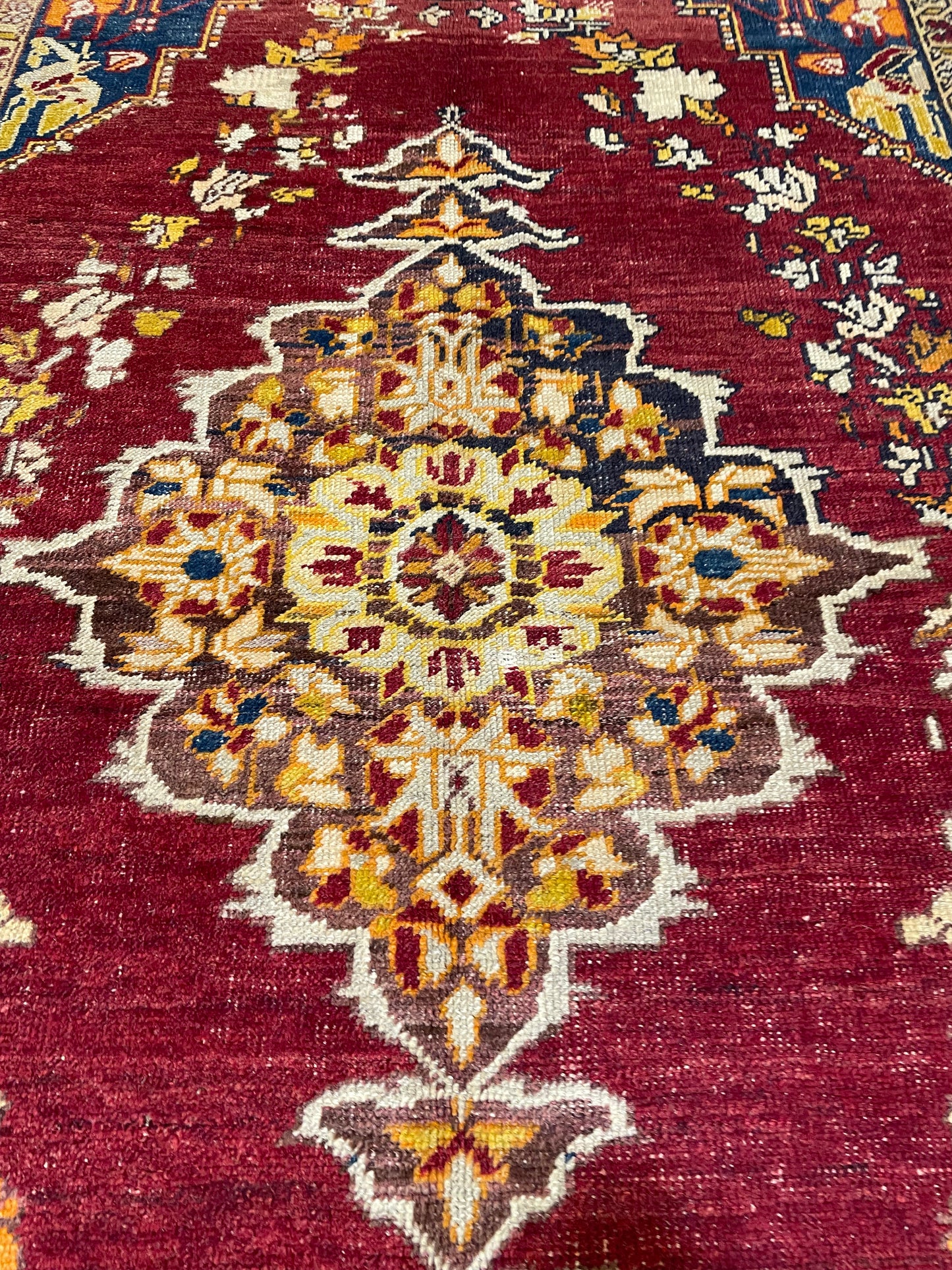 Hand-Knotted Wool Rug Turkish Oushak 5'2" x 8'3"