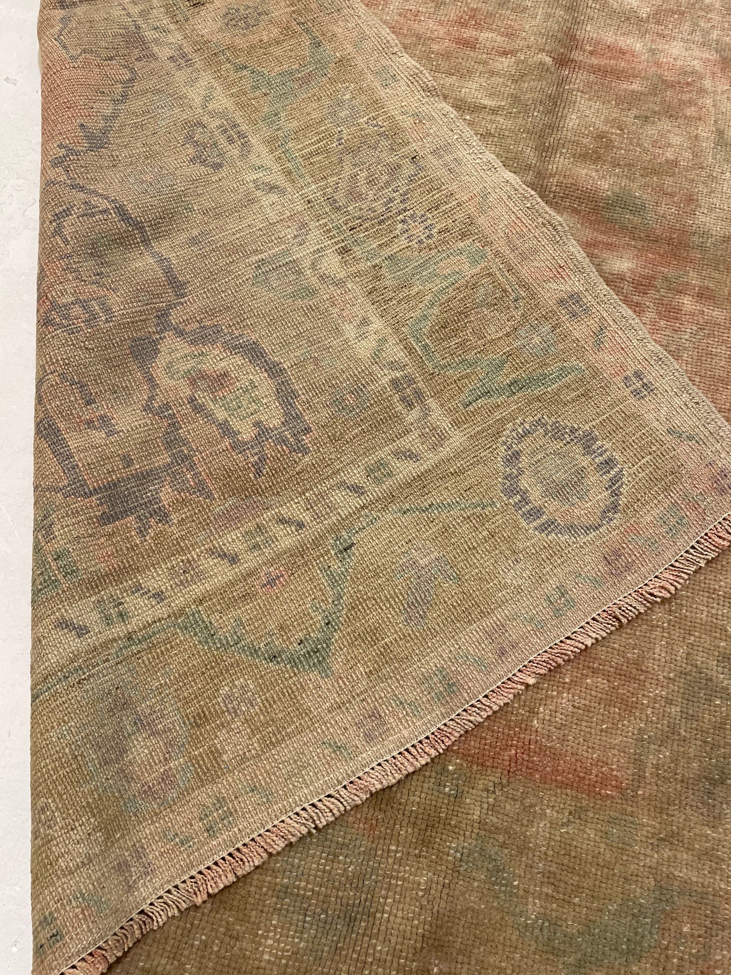 Hand-Knotted Wool Rug Turkish Oushak 5'8" x 8'8"