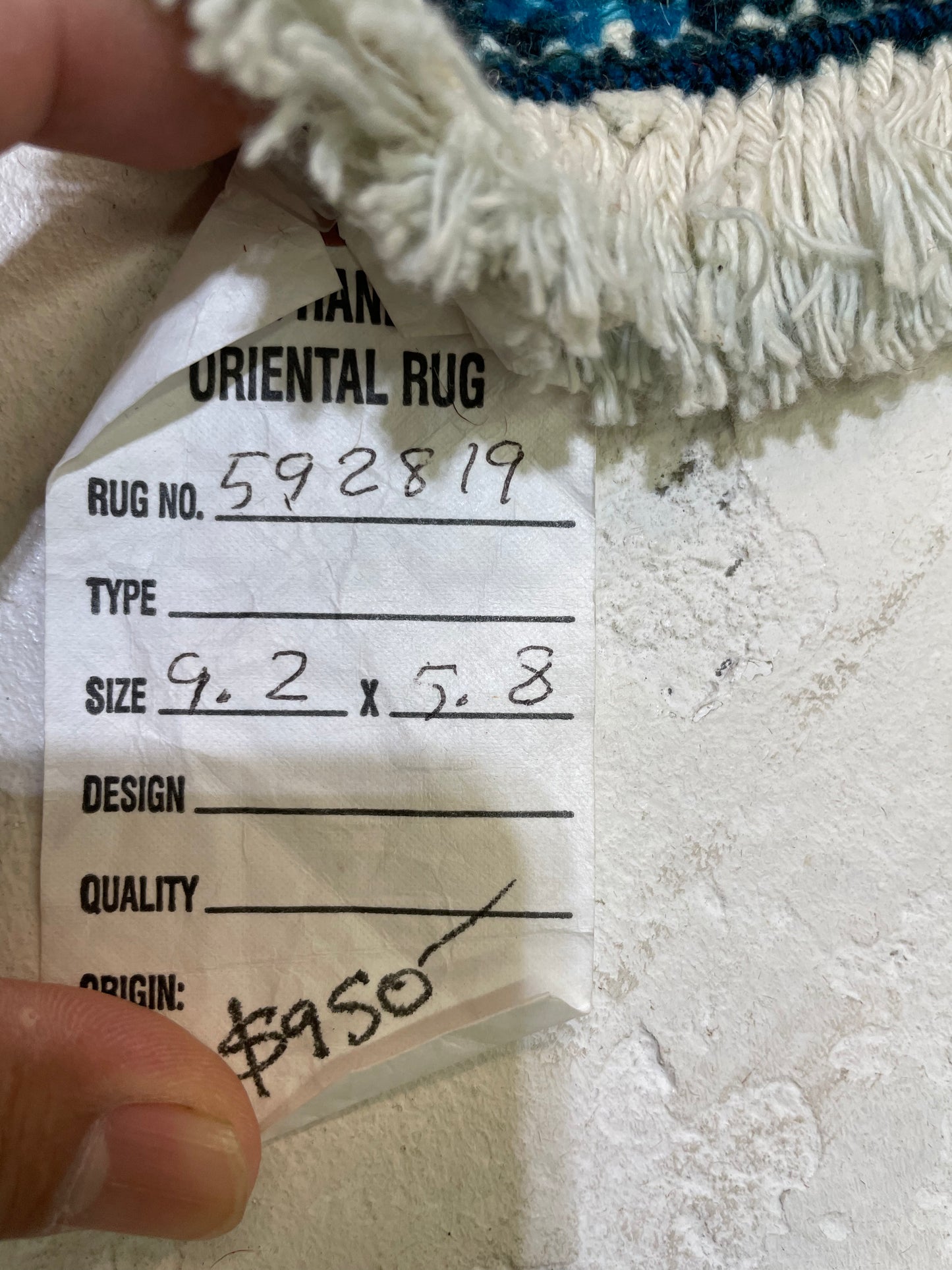 Hand-Knotted Wool Rug Turkish Oushak Distressed Over Dye 5'8" x 9'2"