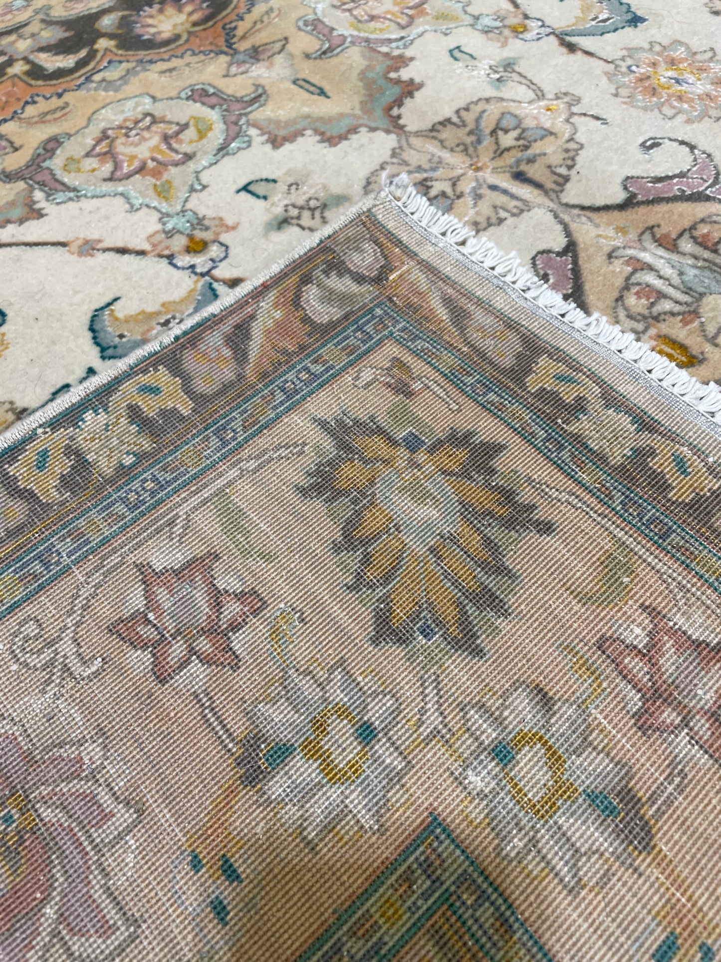 Hand-Knotted Wool Rug Tabriz 5' x 6'8"