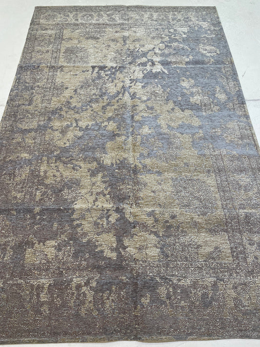 Hand-Knotted Wool Rug Turkish Oushak 5'1" x 7'11"