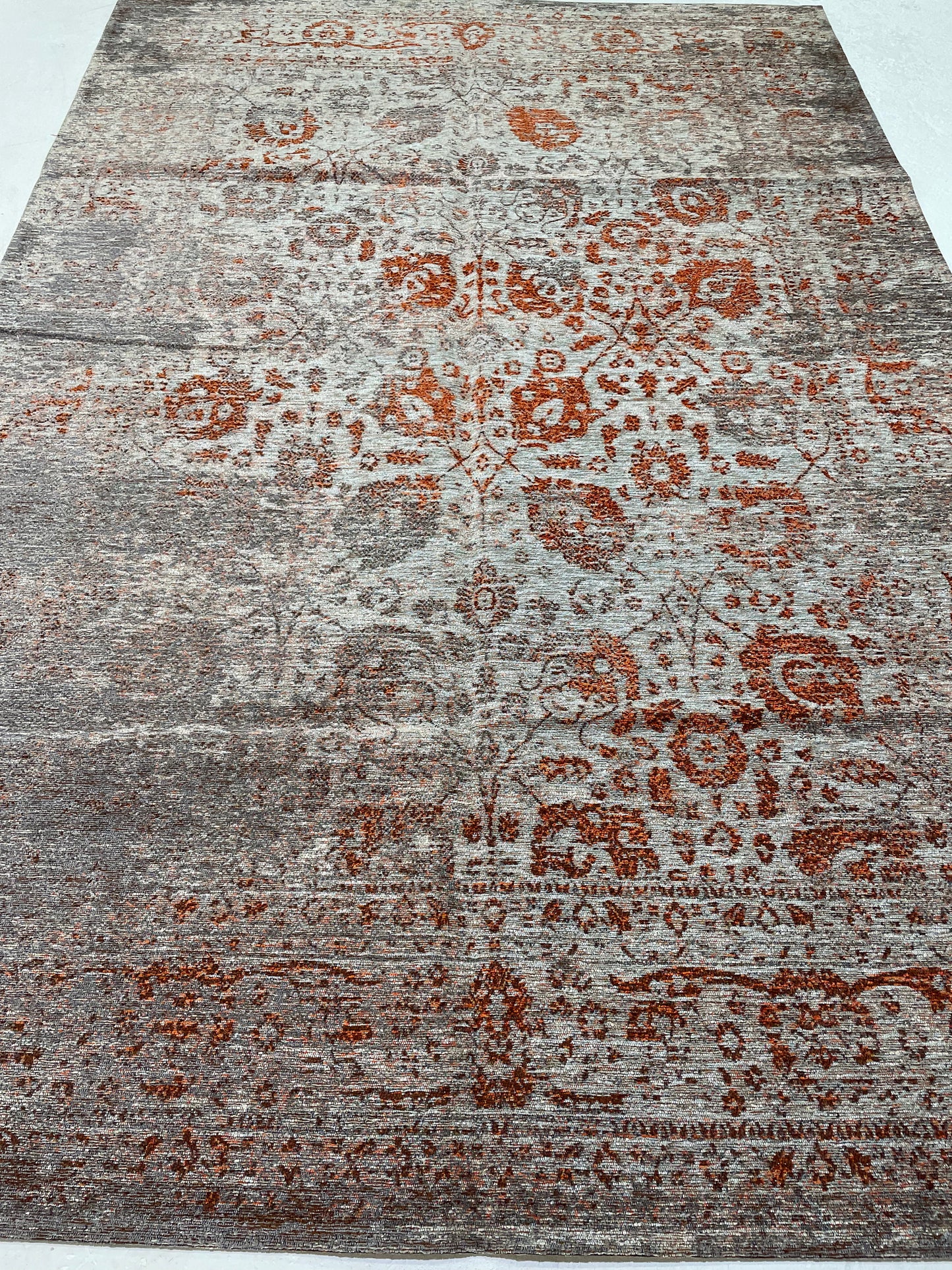 Hand-Knotted Wool Rug Turkish Oushak 5'2" x 7'9"