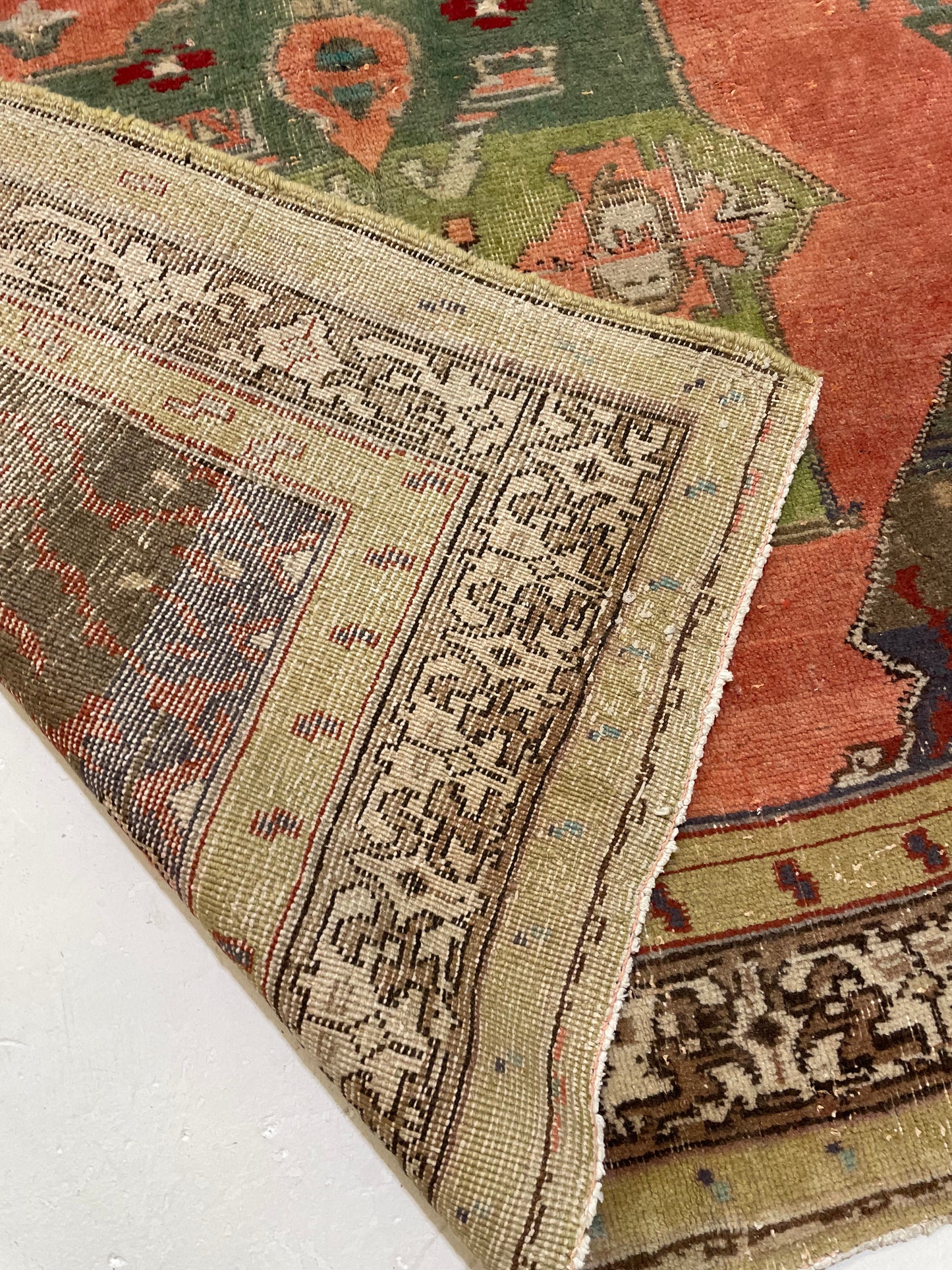 Hand-Knotted Wool Rug Turkish Oushak 5'3" x 7'4"