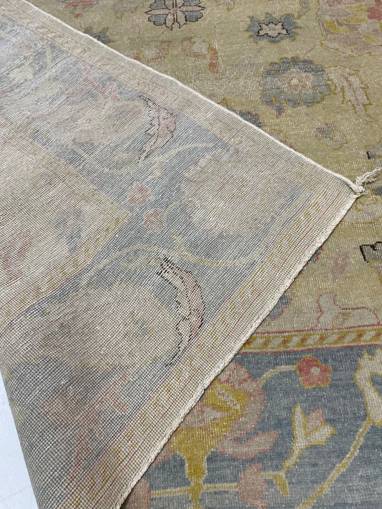 Hand-Knotted Wool Rug Turkish Oushak 5'10" x 8'8"