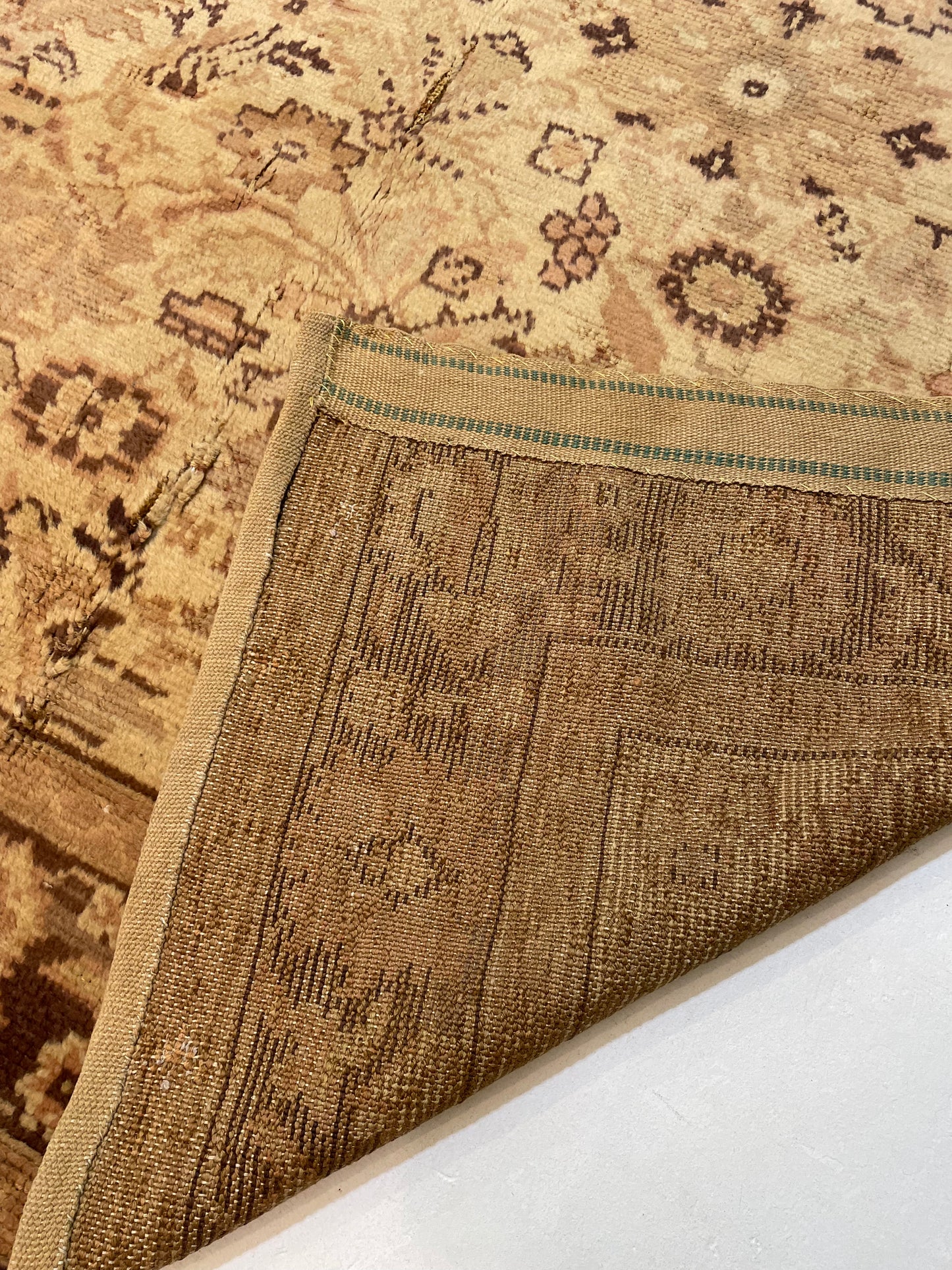 Hand-Knotted Wool Rug Turkish Oushak 9'3" x 11'2"