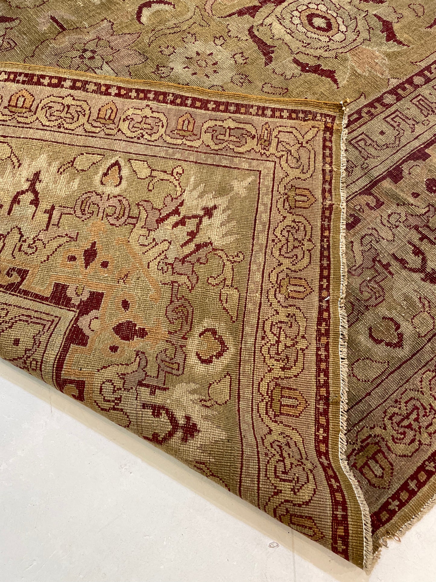Hand-Knotted Wool Rug Indian Agra 10'4" x 12'9"