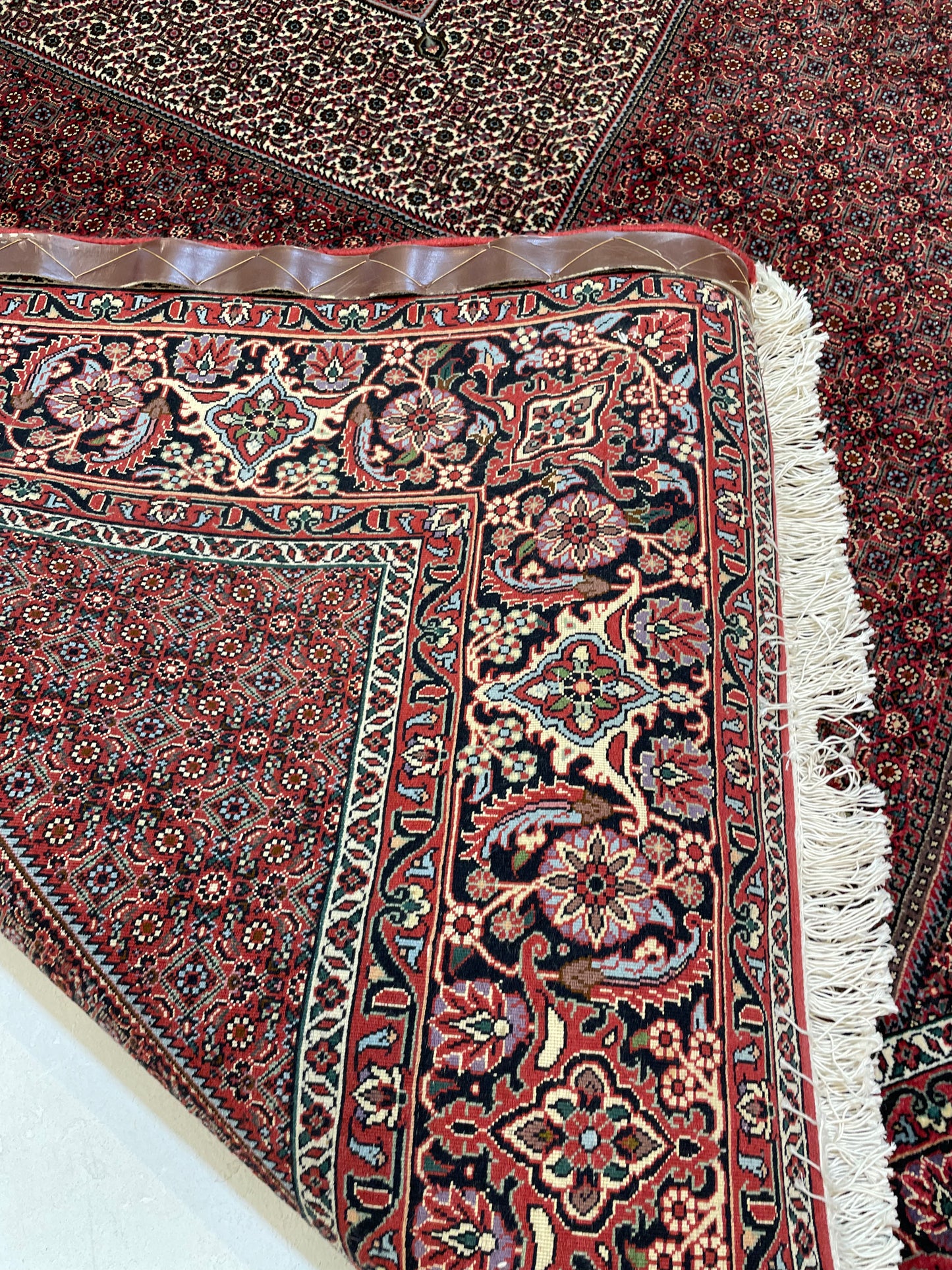 Hand-Knotted Wool and Silk Rug Bijar 6'6" x 9'8"