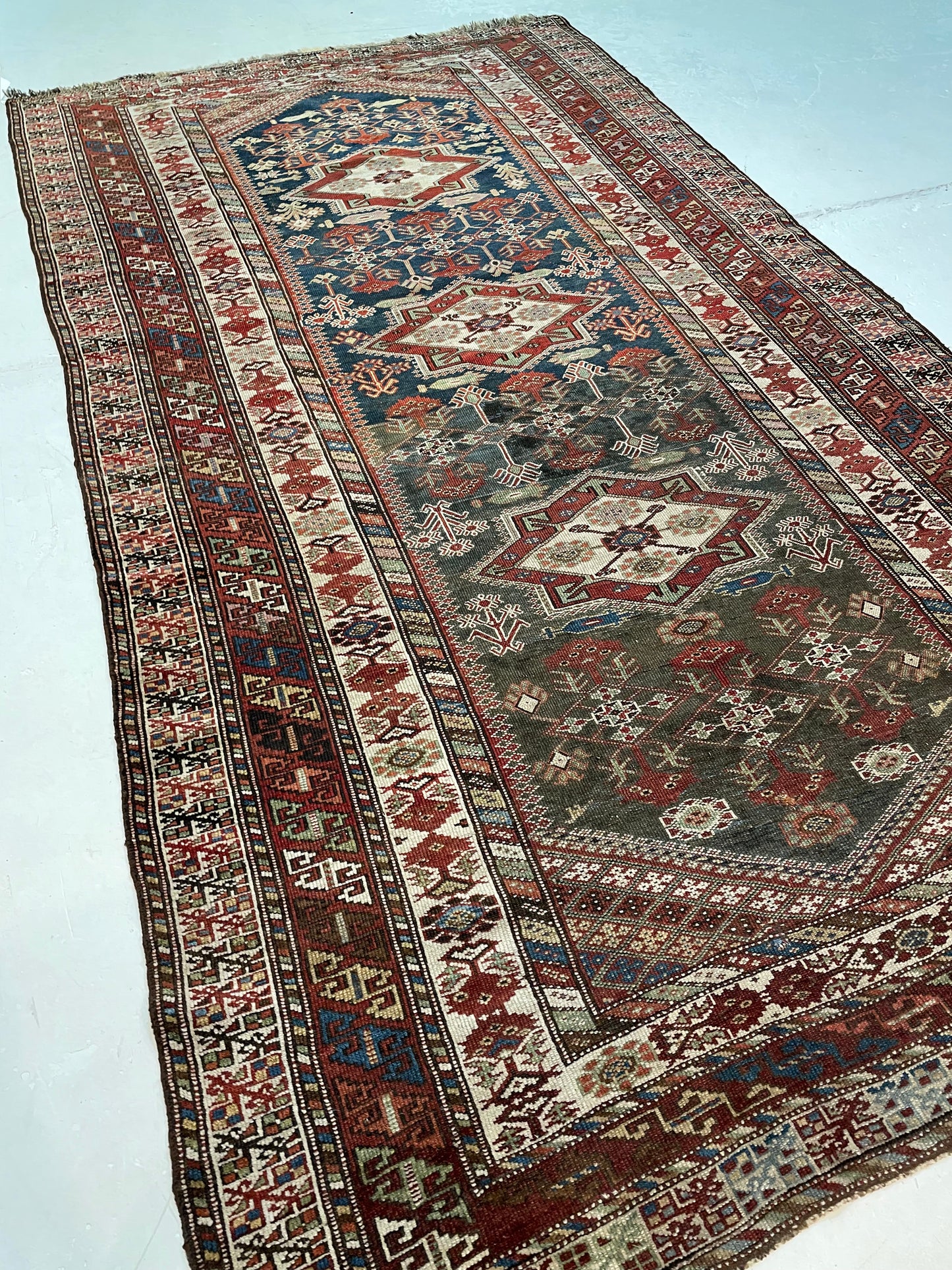 Hand-Knotted Wool Gallery Size Armenian Shirvan 5'10" x 10'7"