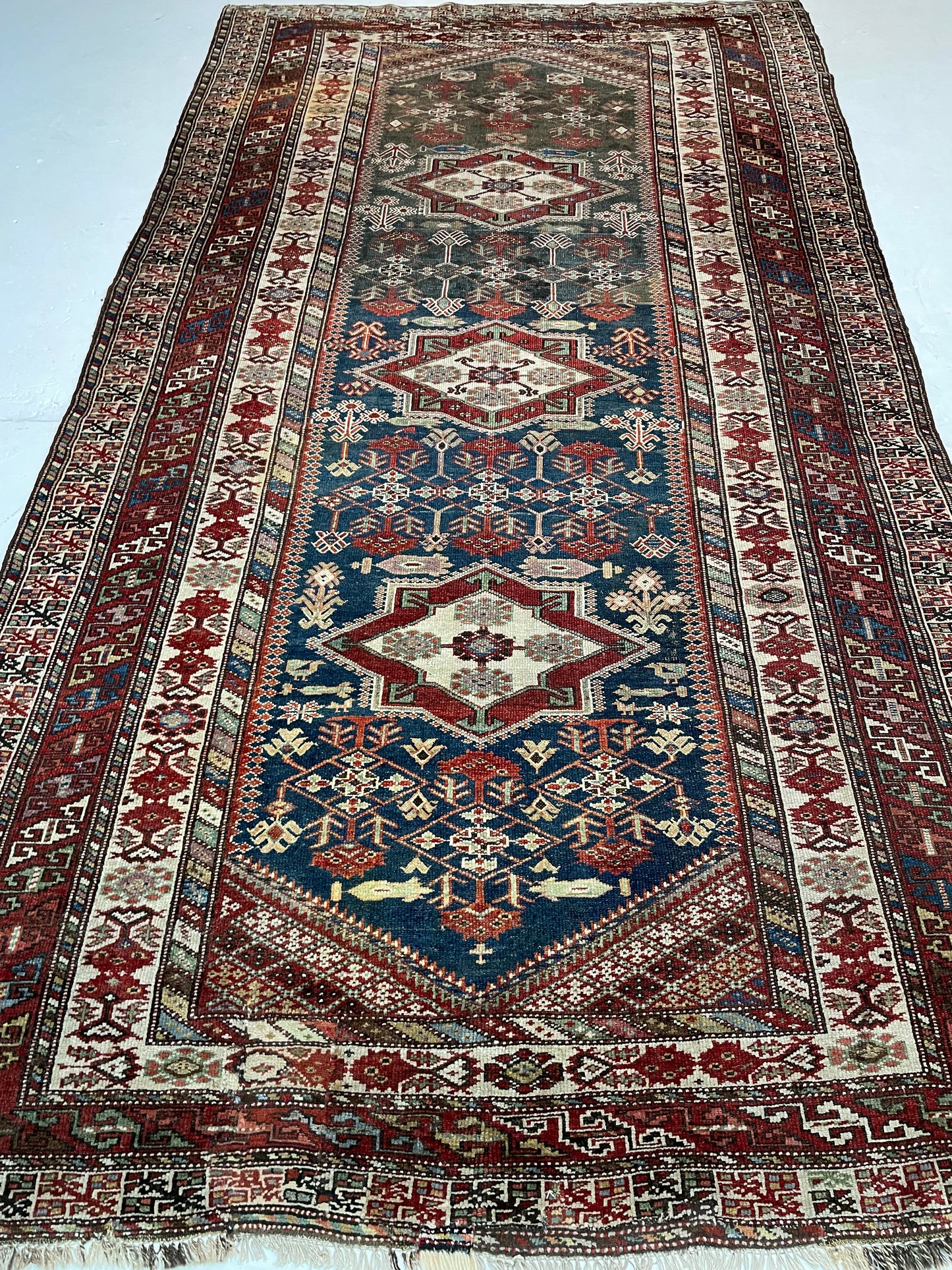 Hand-Knotted Wool Gallery Size Armenian Shirvan 5'10" x 10'7"