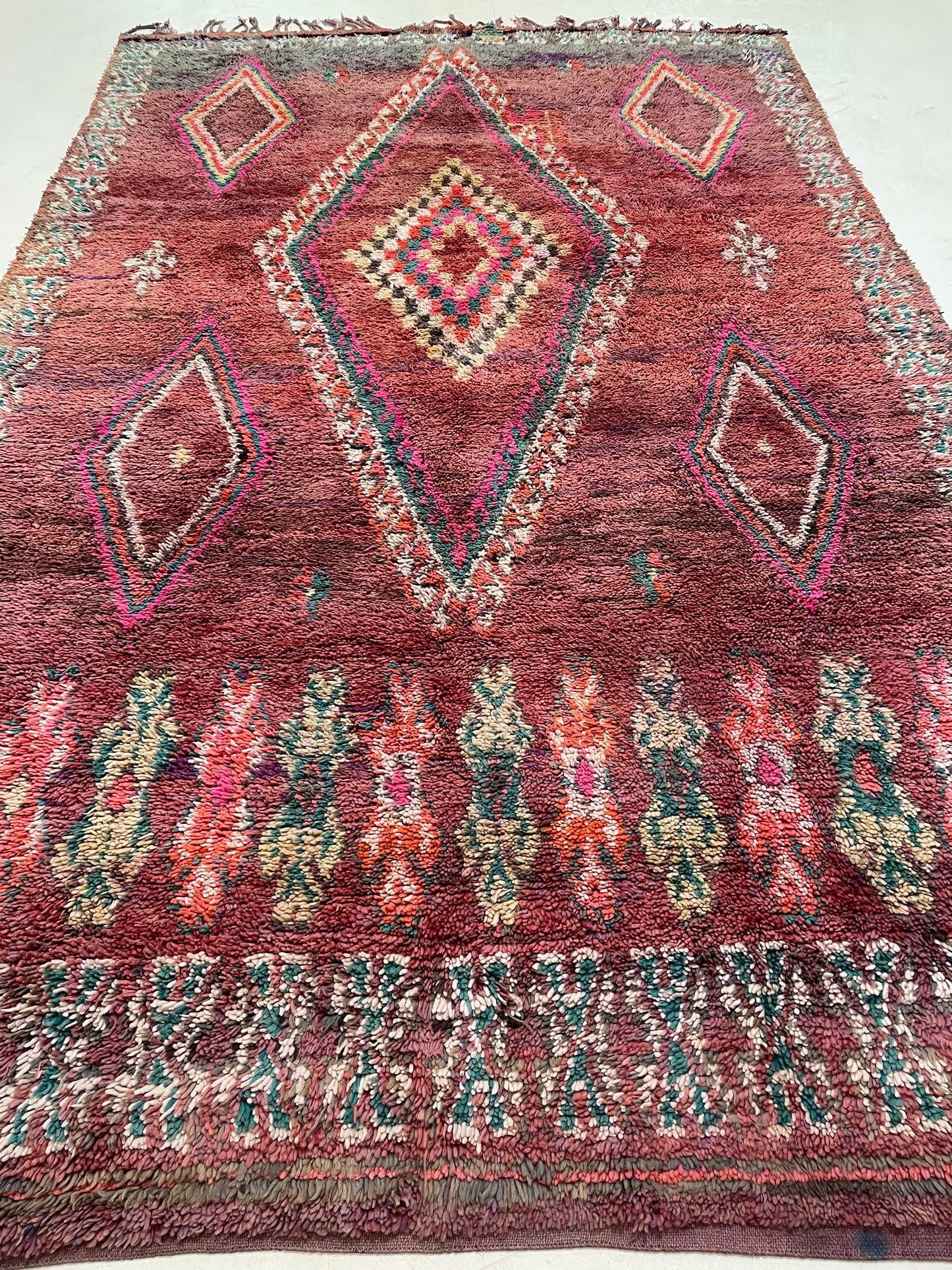 Hand-Knotted Wool Rug Moroccan 6'9" x 10'