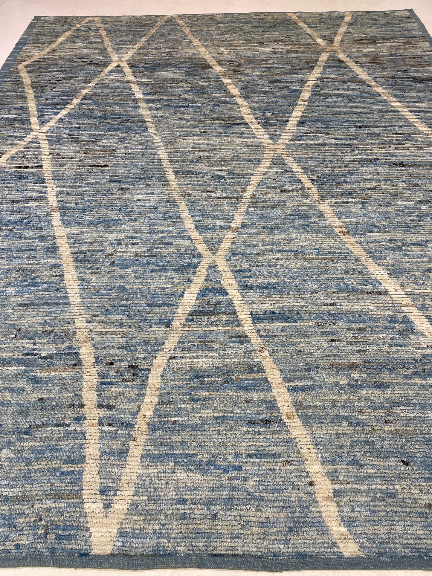 Hand-Knotted Wool Rug Turkish Oushak 9'7" x 11'10"