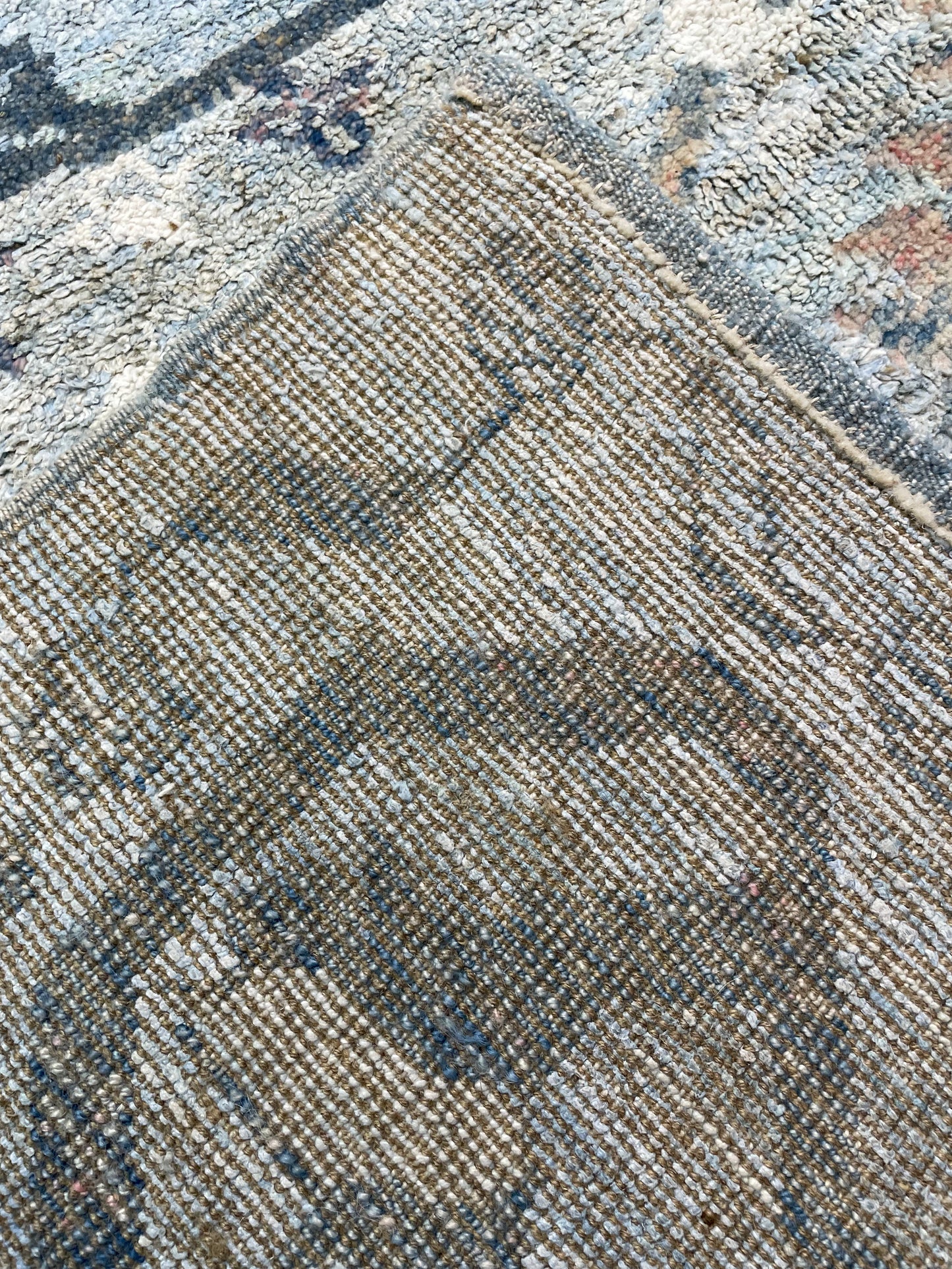 Hand-Knotted Wool Rug Turkish Oushak 10'4" x 13'