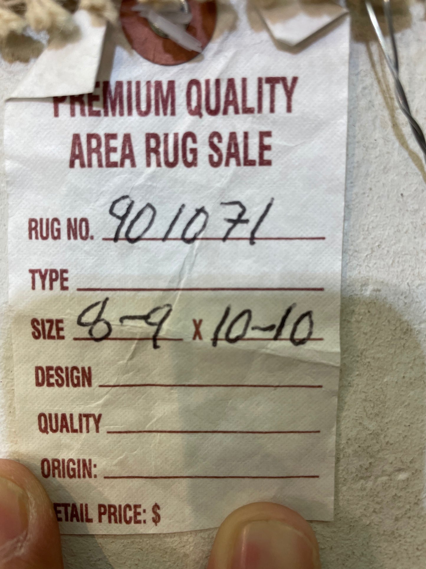 Hand-Knotted Wool Rug Turkish Oushak 8'9" x 10'10"