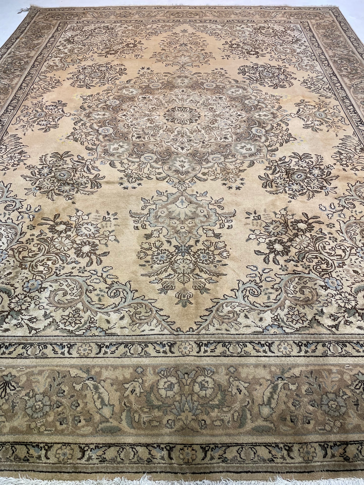 Hand-Knotted Wool Rug Tabriz8'3" x 11'1"