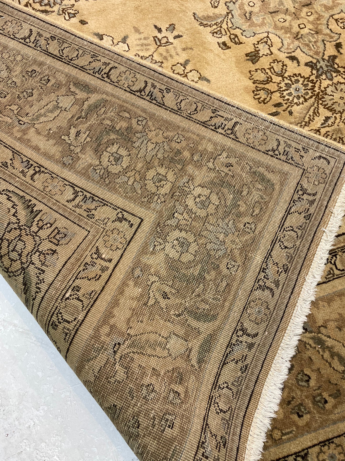 Hand-Knotted Wool Rug Tabriz8'3" x 11'1"