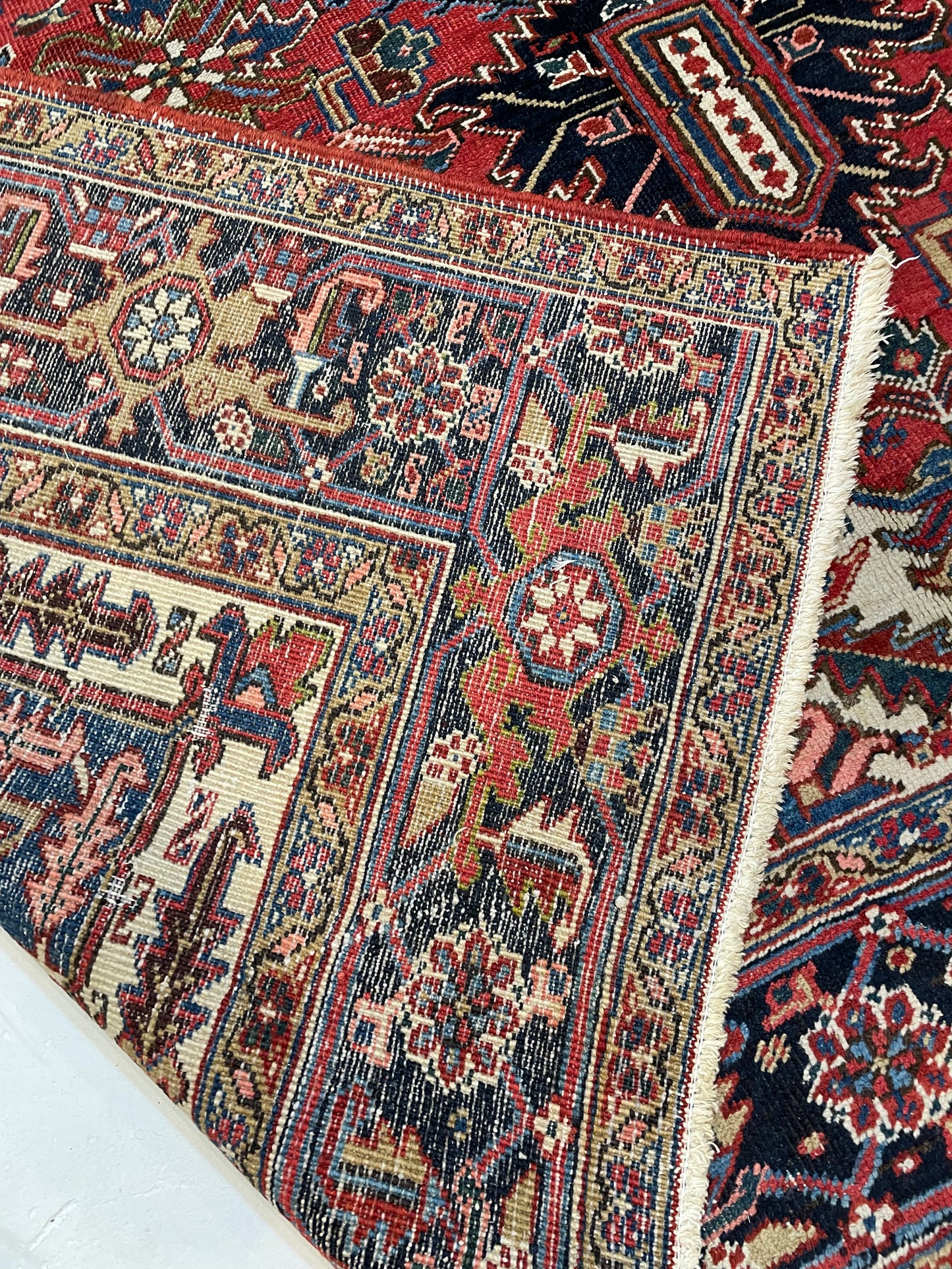 Hand-Knotted Wool Rug Heriz Serapi 9'2" x 11'10"