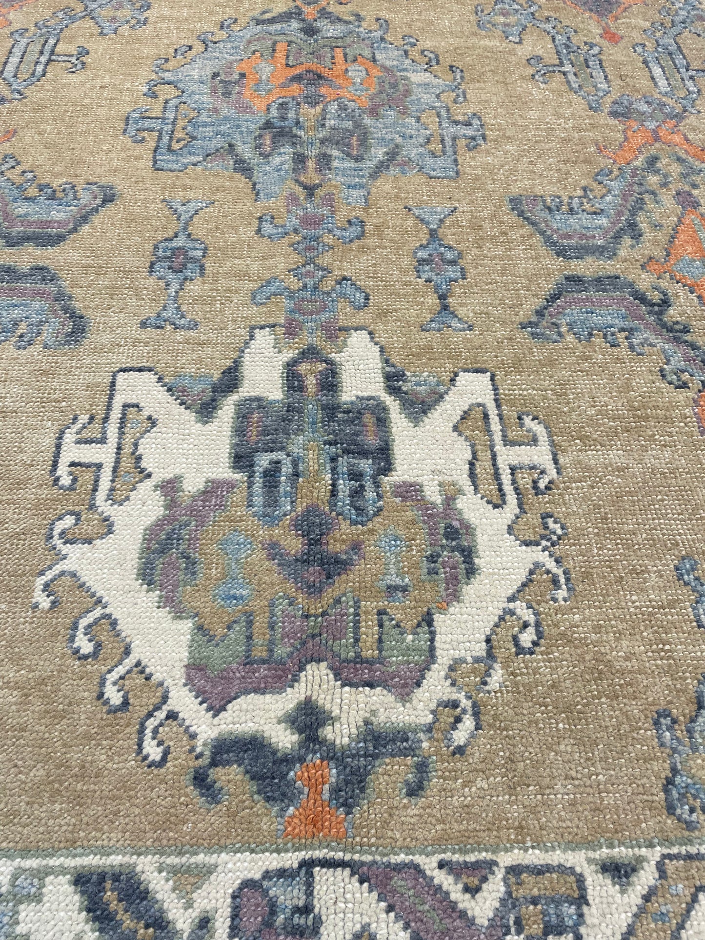 Hand-Knotted Wool Rug Turkish Oushak 8' x 10'5"