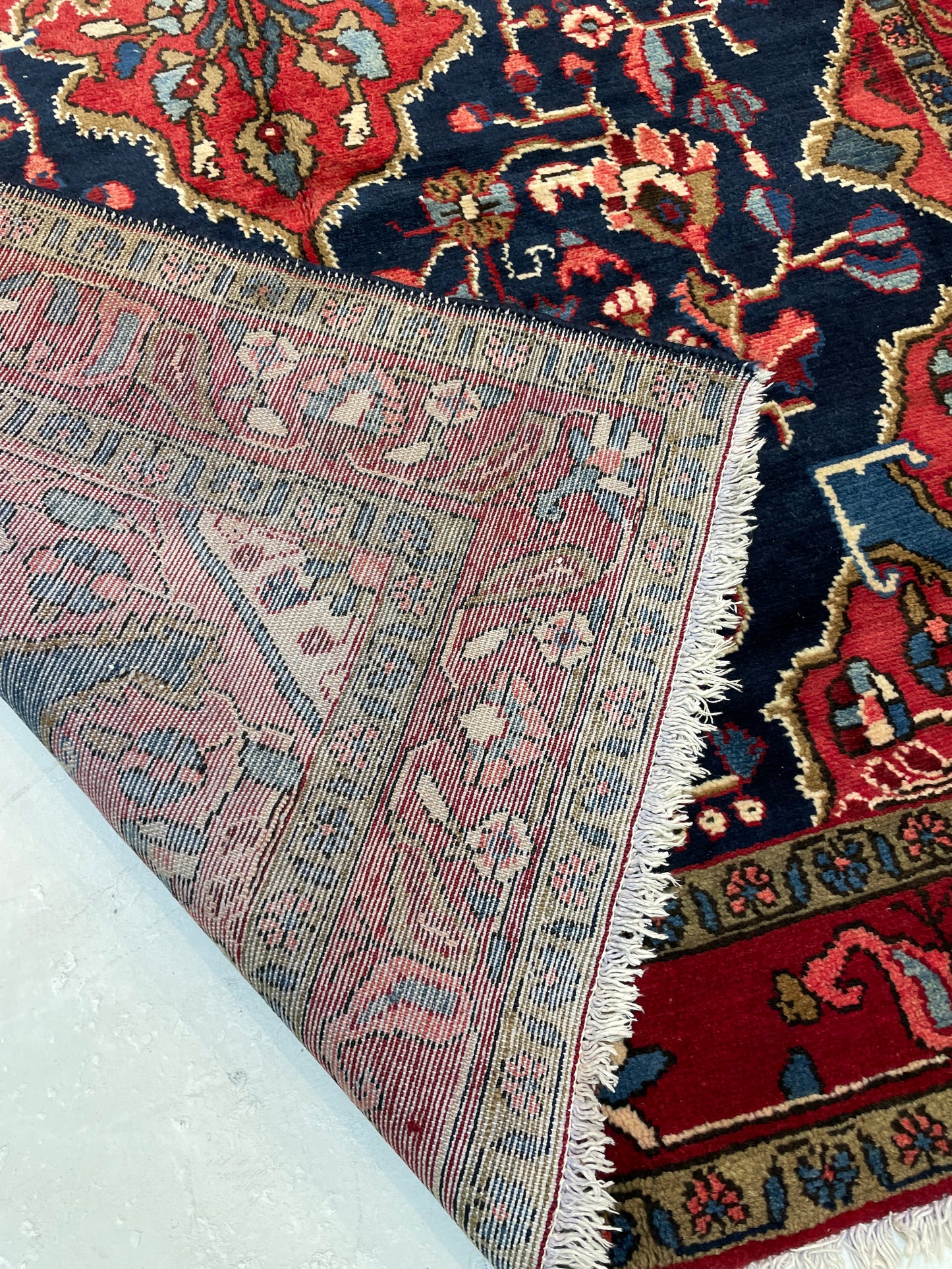 Hand-Knotted Wool Gallery Size Hamedan Borchaloo 5'5" x 9'9"