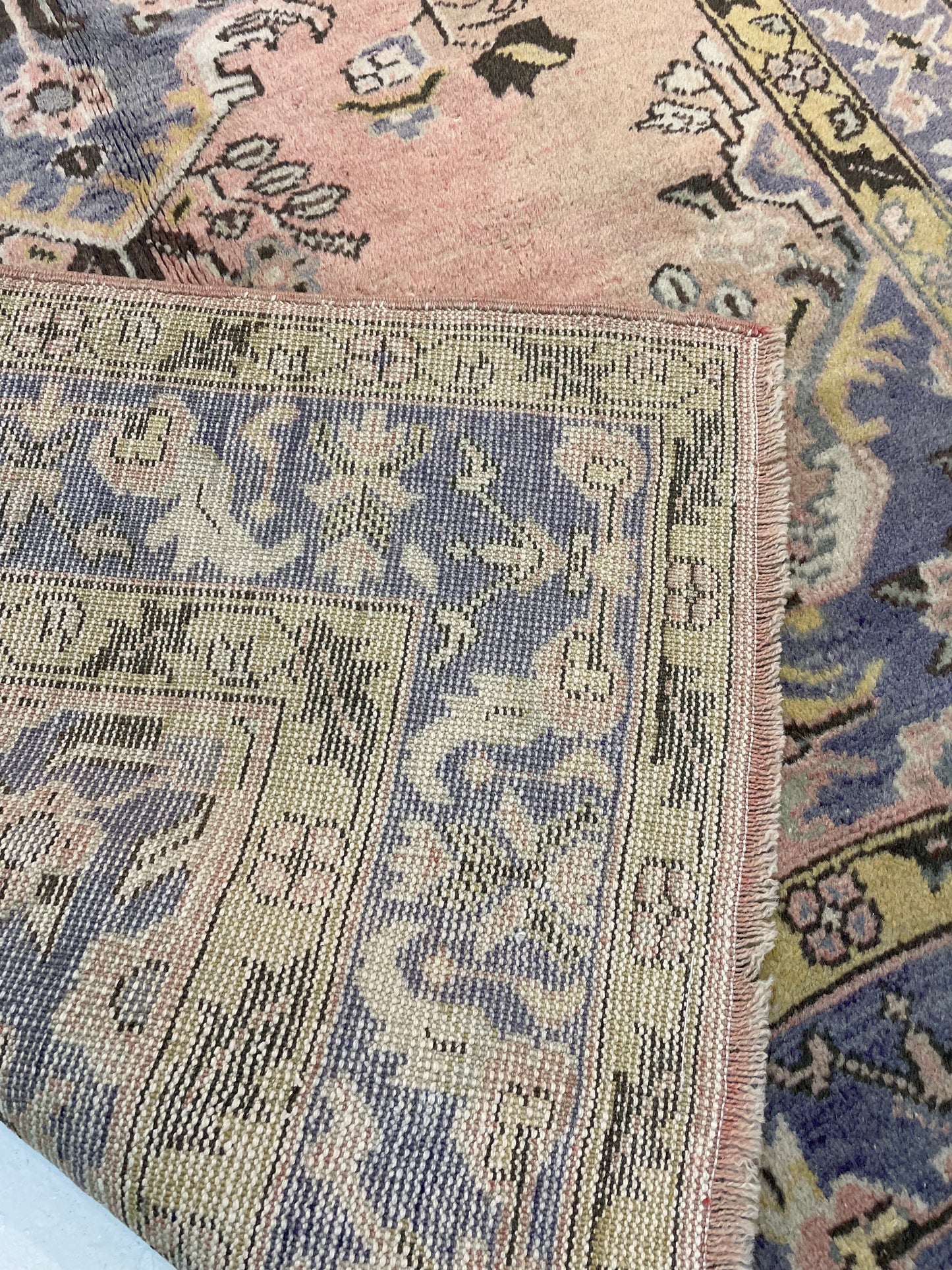 Hand-Knotted Wool Gallery Size Turkish Oushak 4'7" x 11'5"