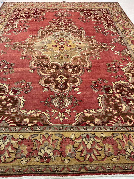 Hand-Knotted Wool Rug Turkish Oushak 8'3" x 11'