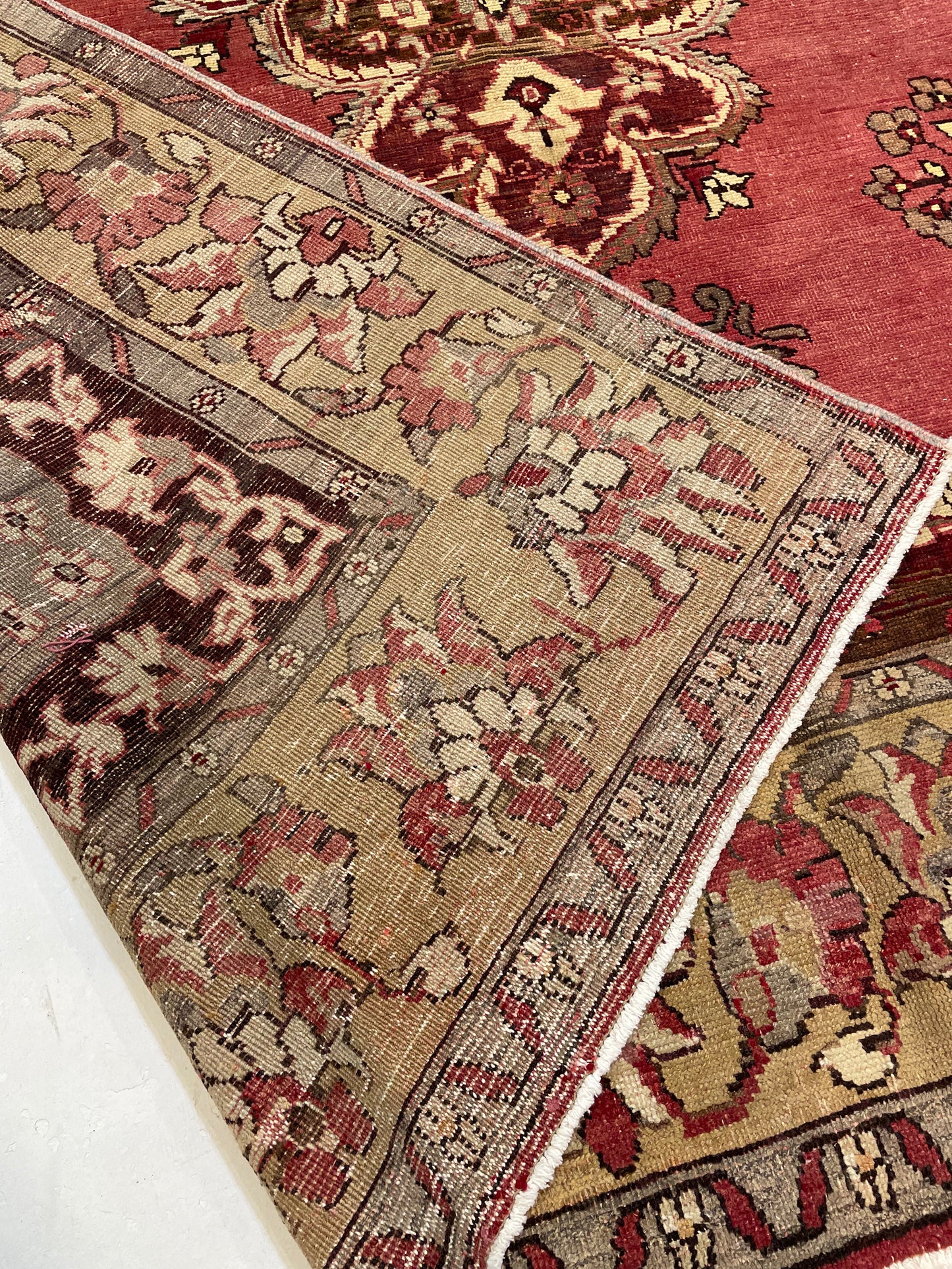 Hand-Knotted Wool Rug Turkish Oushak 8'3" x 11'