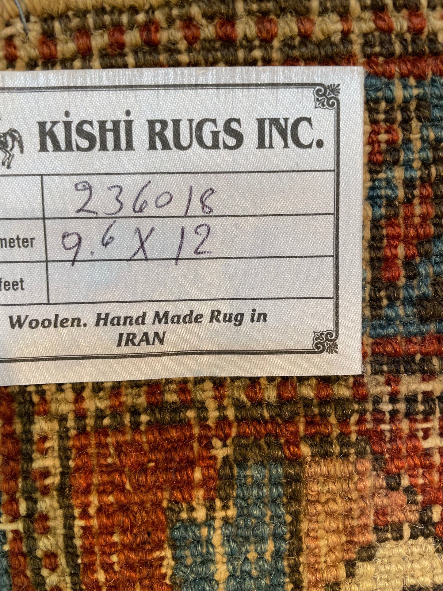 Hand-Knotted Wool Rug Heriz Serapi 9'6" x 12'