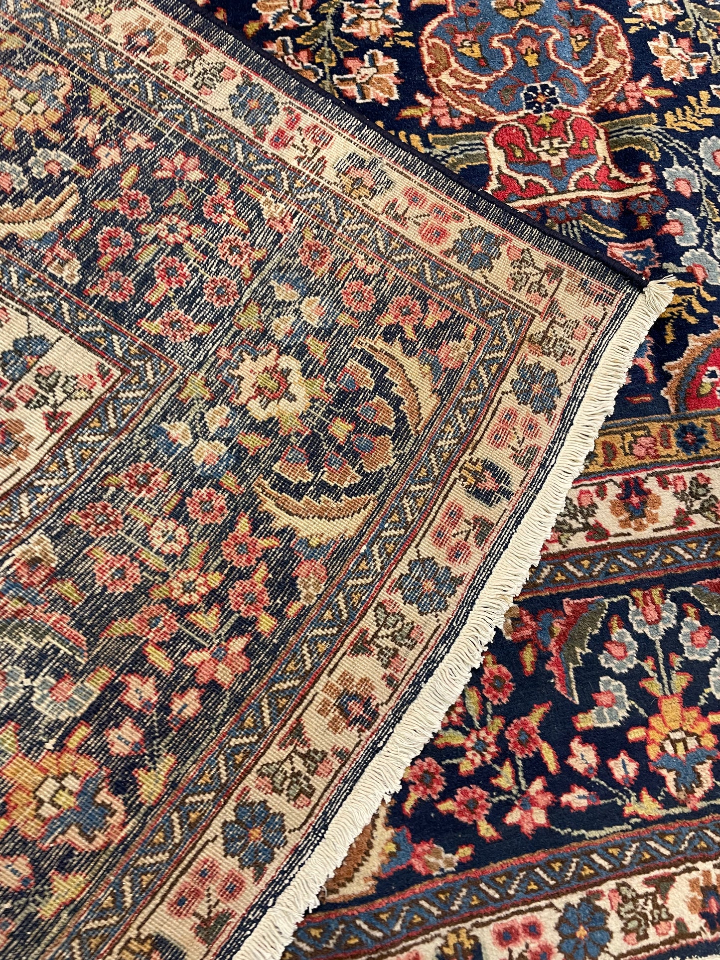 Antique Hand-Knotted Wool Rug Tabriz Khoy 8'6" x 11'8"