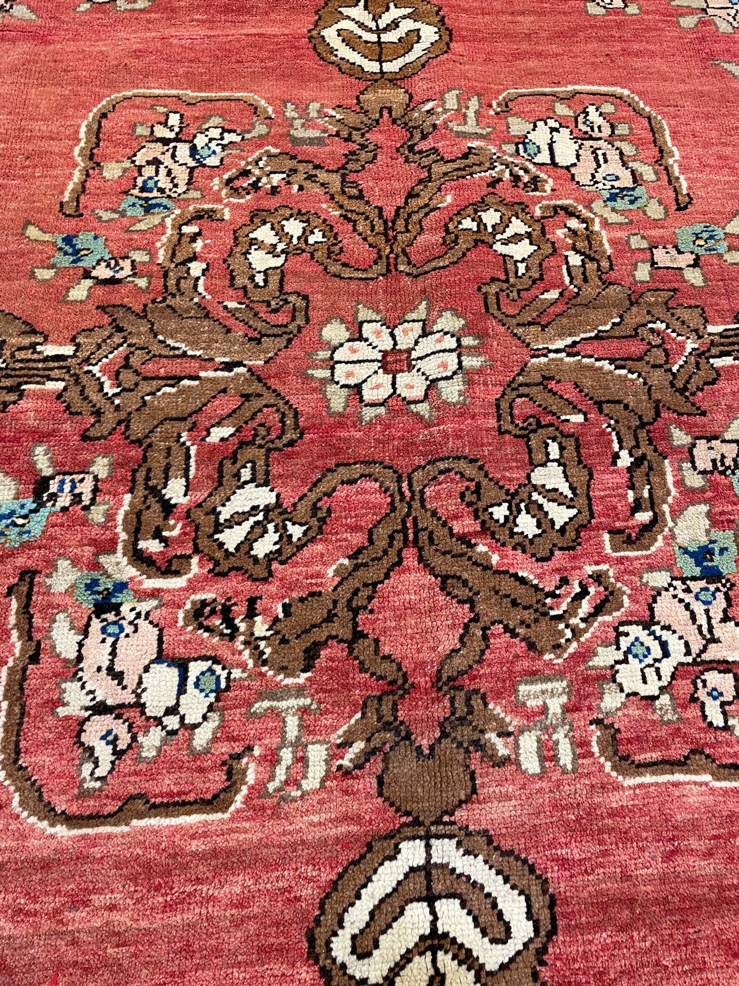 Hand-Knotted Wool Rug Turkish Oushak 7' x 9'5"
