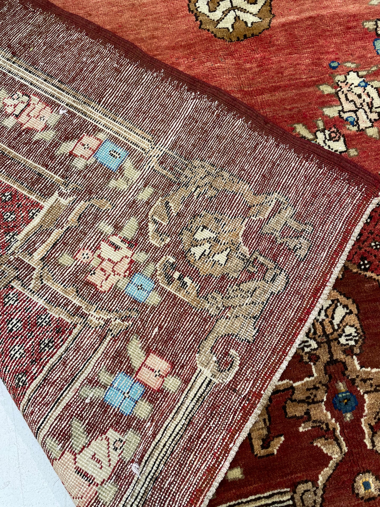 Hand-Knotted Wool Rug Turkish Oushak 7' x 9'5"