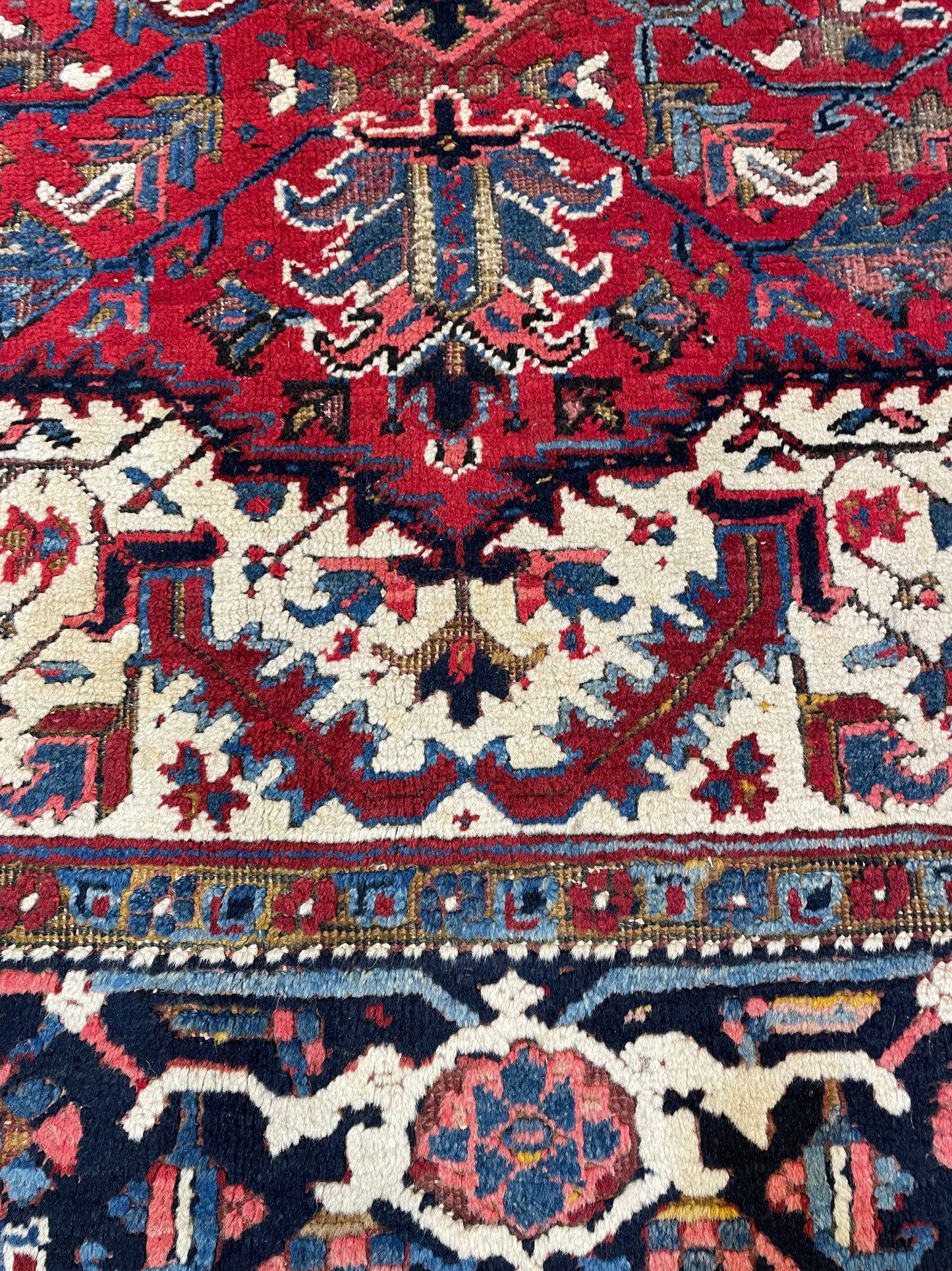 Hand-Knotted Wool Rug Heriz Serapi 8' x 10'
