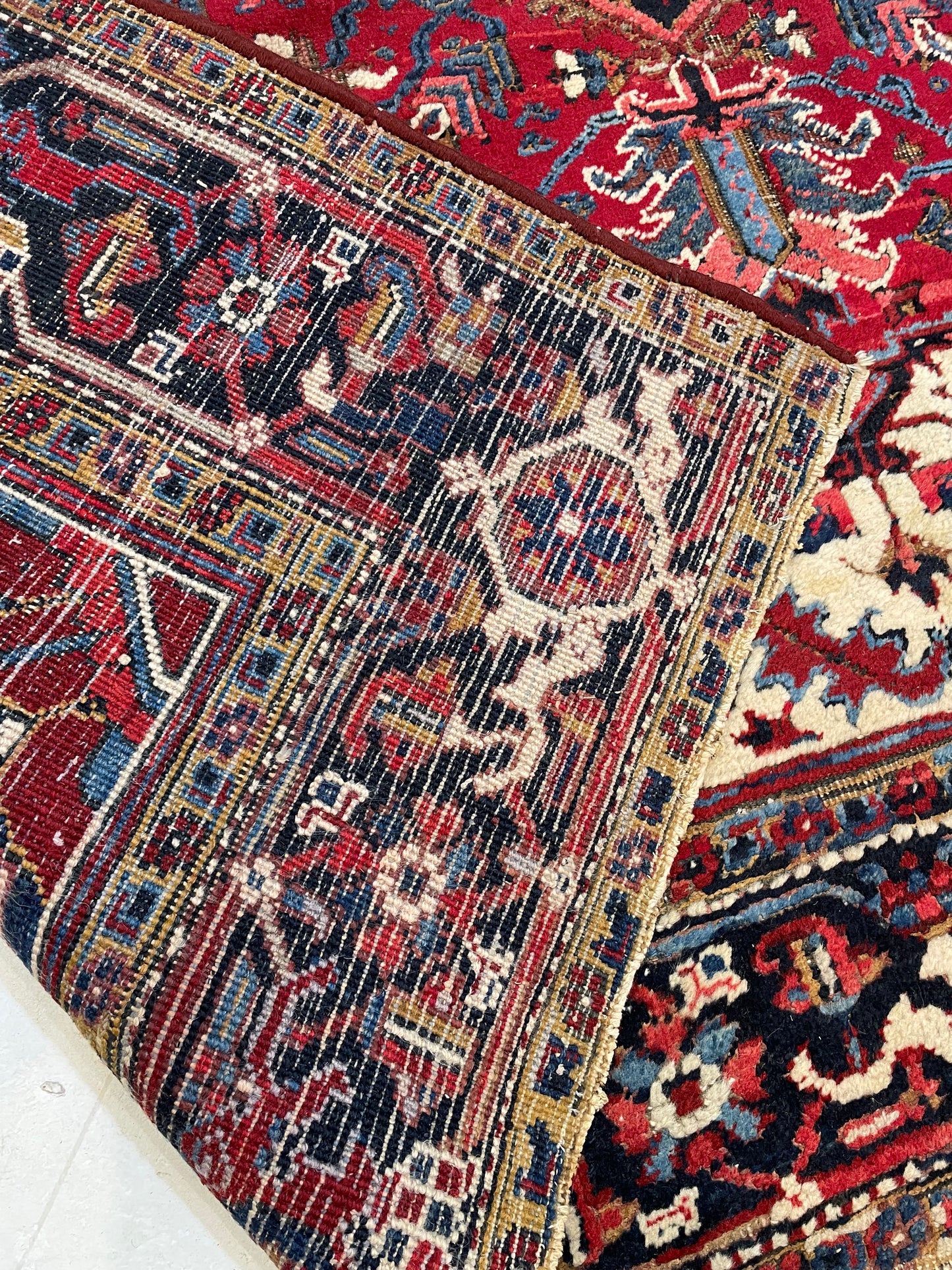 Hand-Knotted Wool Rug Heriz Serapi 8' x 10'