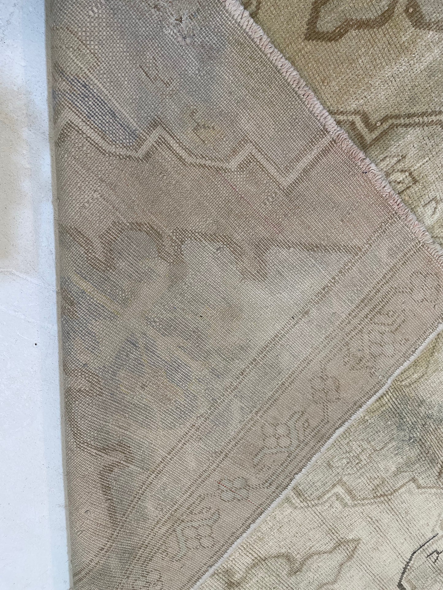 Hand-Knotted Wool Rug Turkish Oushak 4'5" x 5'9"
