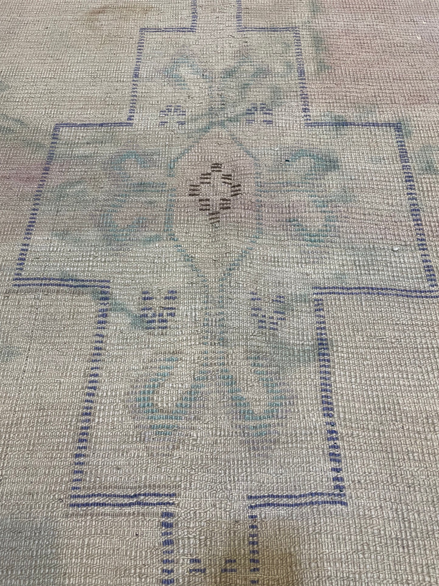 Hand-Knotted Wool Rug Turkish Oushak 4' x 6'7"