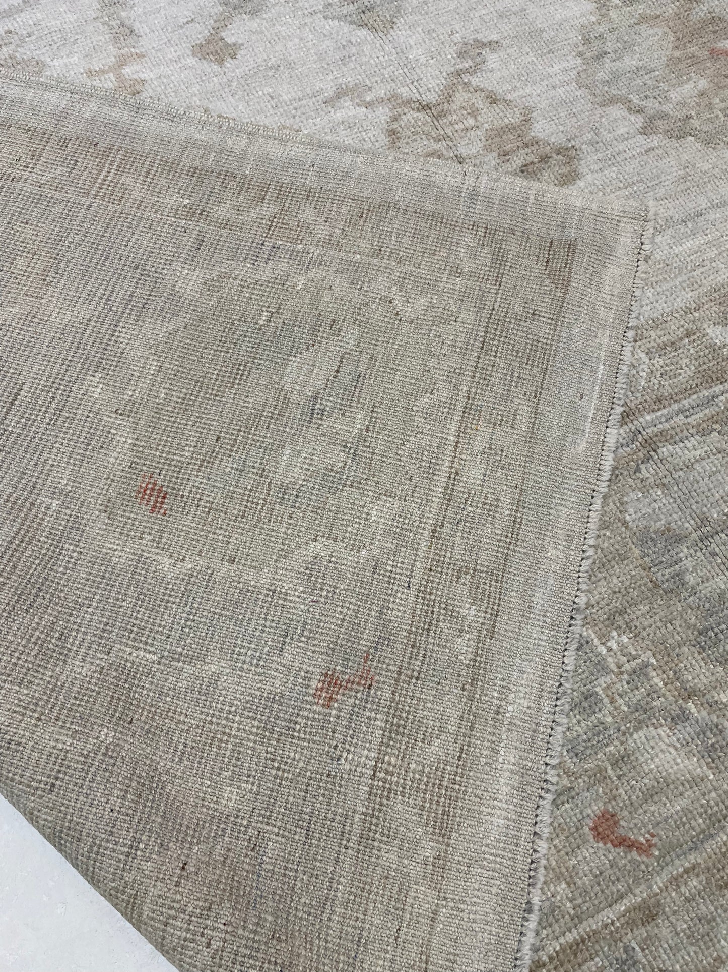 Hand-Knotted Wool Rug Turkish Oushak 9'1" x 12'4"