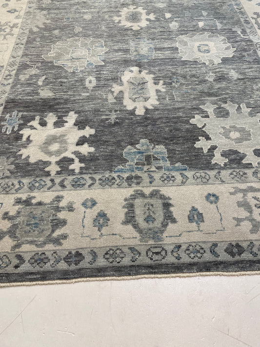 Hand-Knotted Wool Rug Turkish Oushak 8'2" x 10'5"
