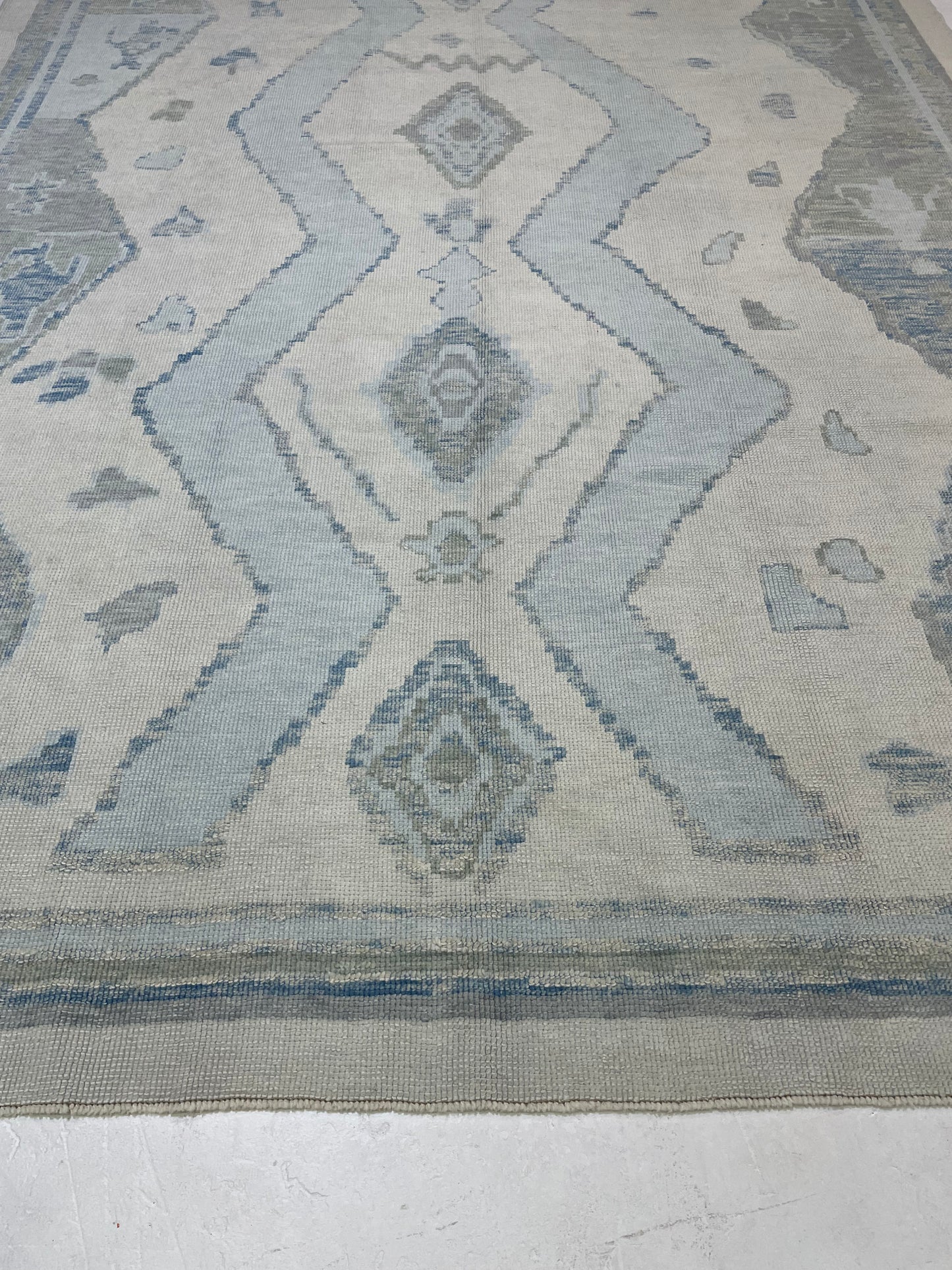 Hand-Knotted Wool Rug Turkish Oushak 8'3" x 10'3"
