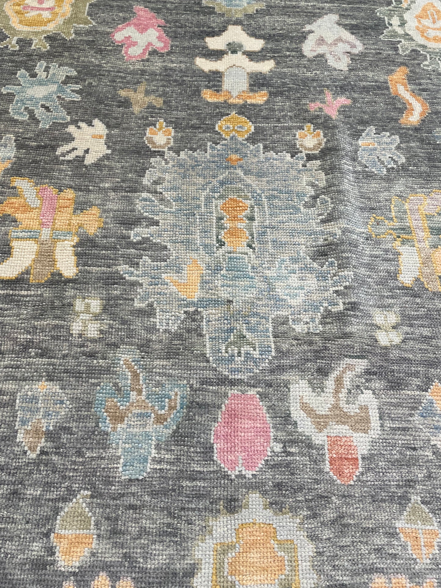 Hand-Knotted Wool Rug Turkish Oushak 8'3" x 10'10"