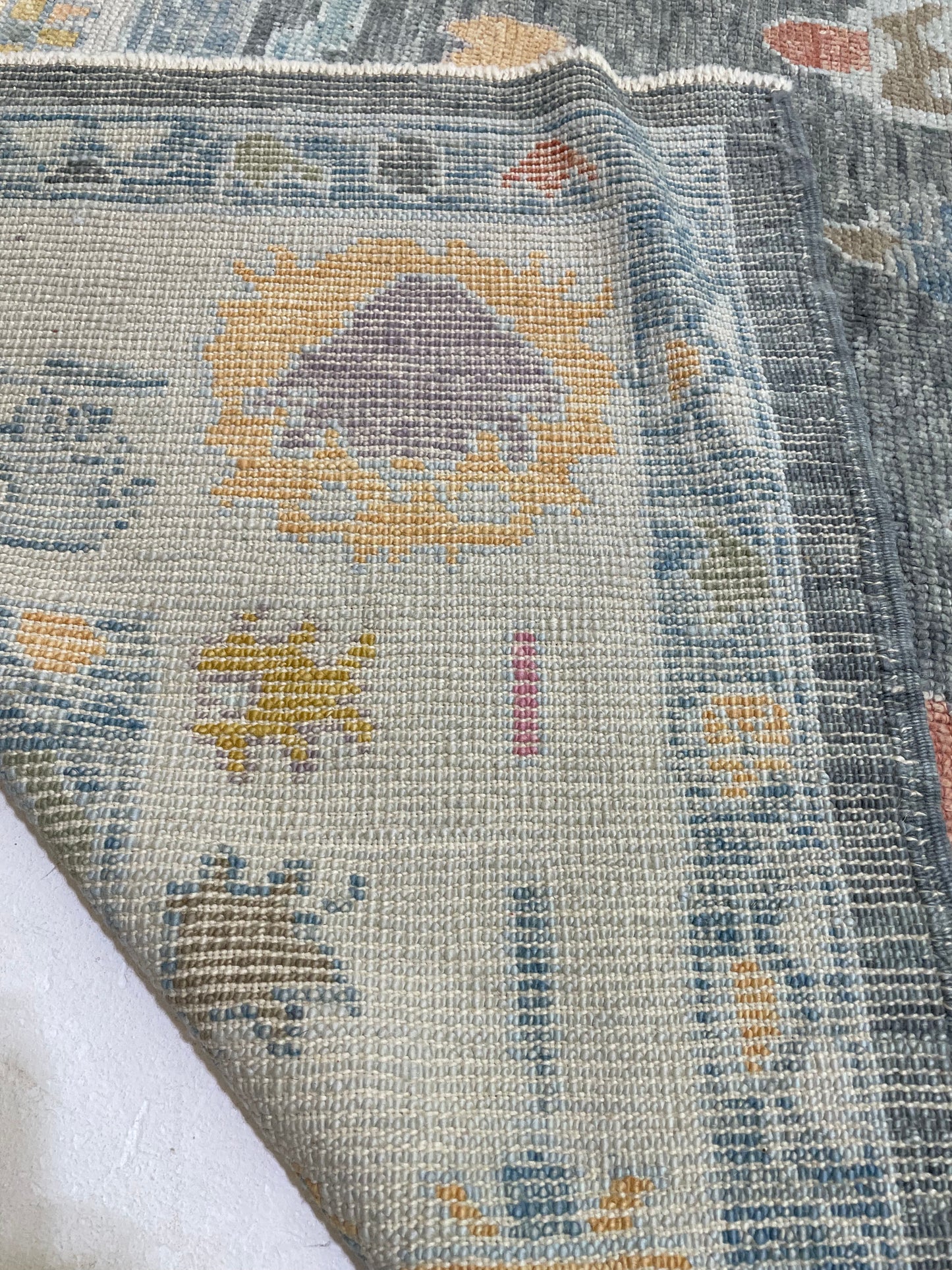 Hand-Knotted Wool Rug Turkish Oushak 8'3" x 10'10"