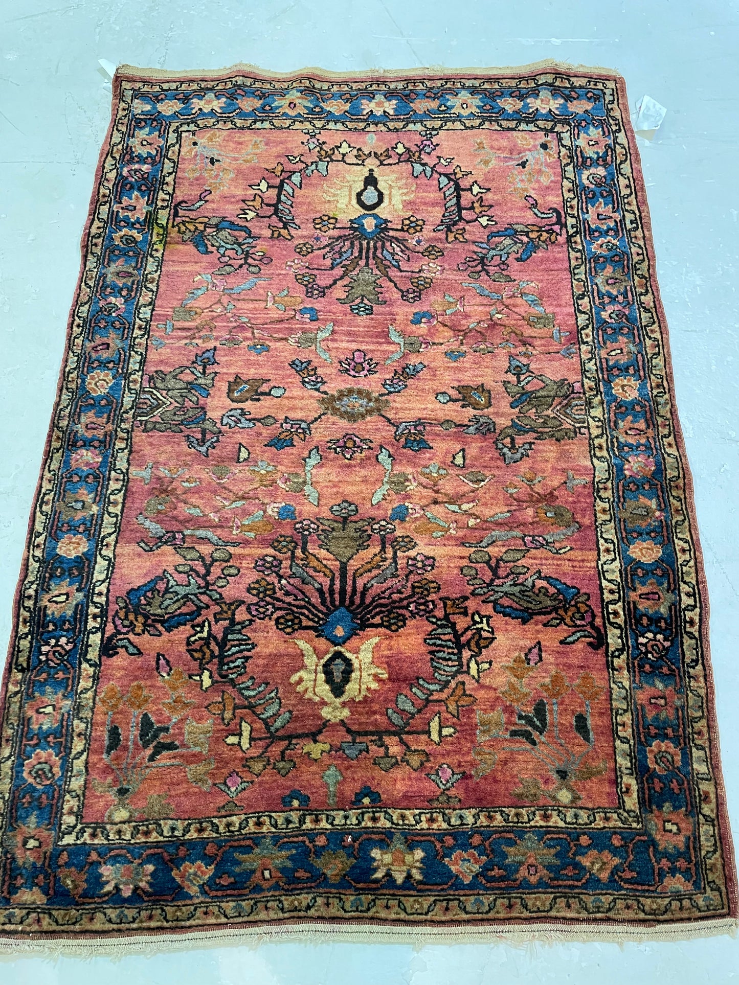 Antique Hand-Knotted Wool Rug Farahan 2'3" x 5'