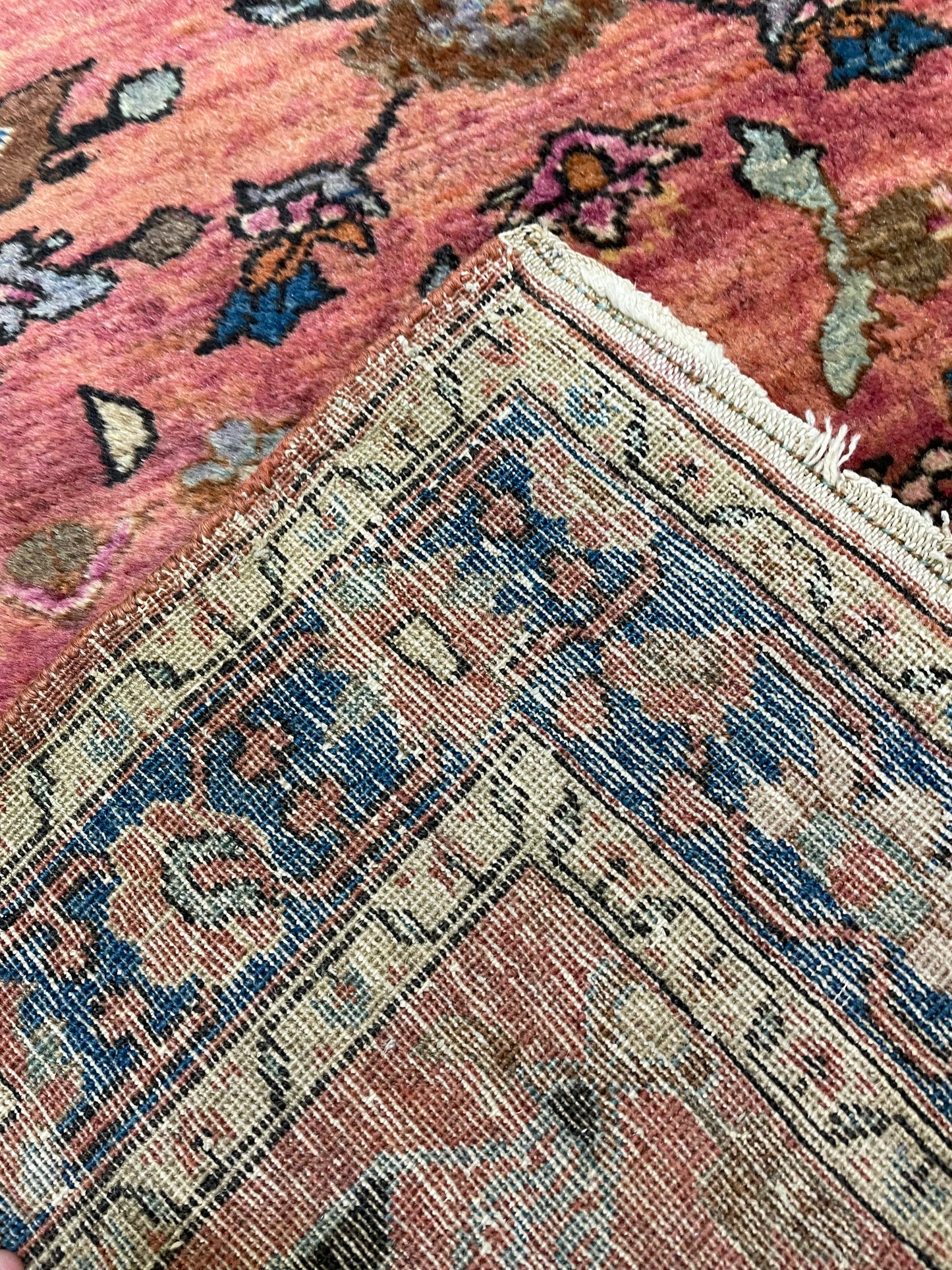 Antique Hand-Knotted Wool Rug Farahan 2'3" x 5'