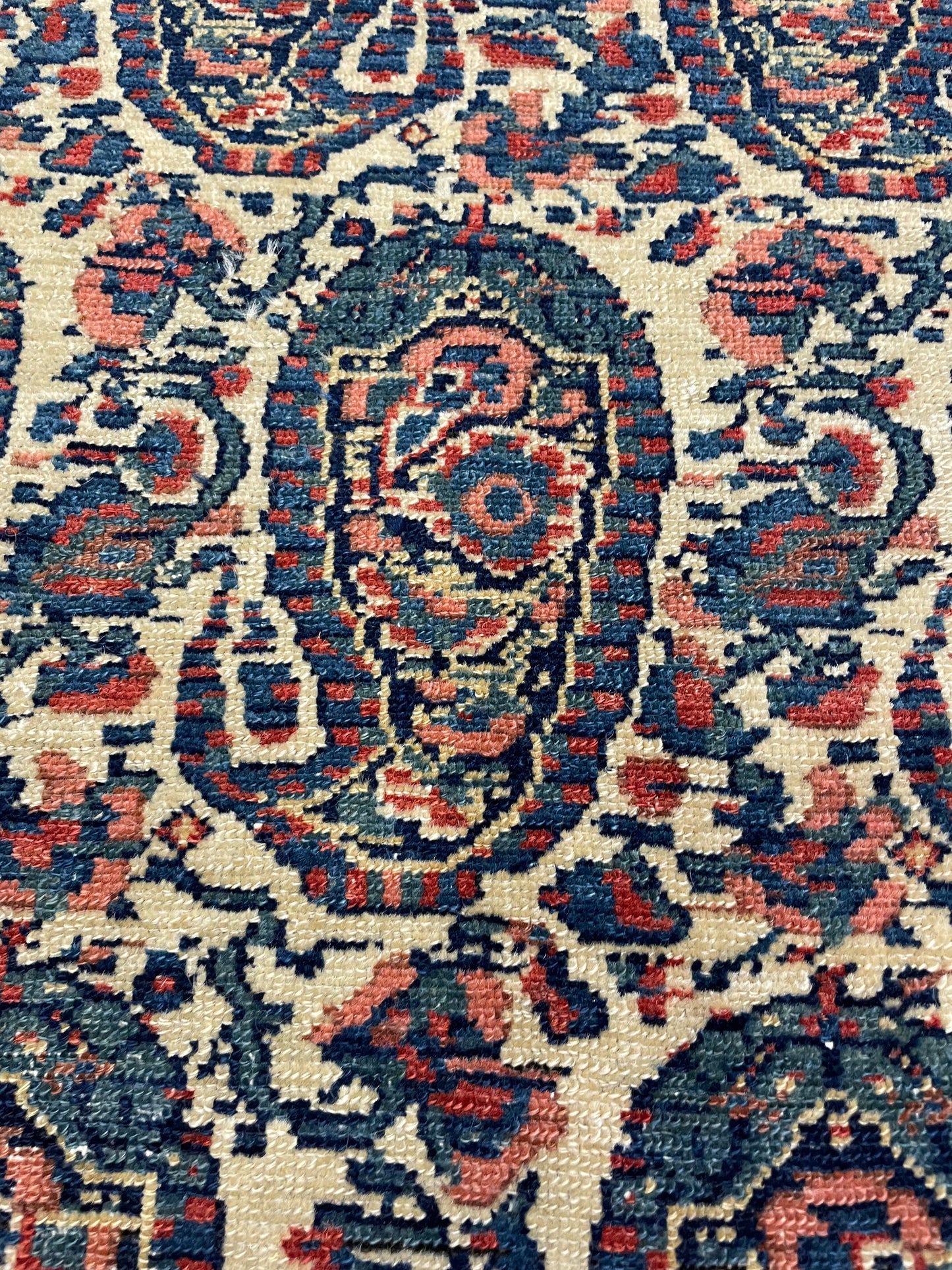 Hand-Knotted Wool Rug Persian Kurdish Senneh 4'6" x 6'9"